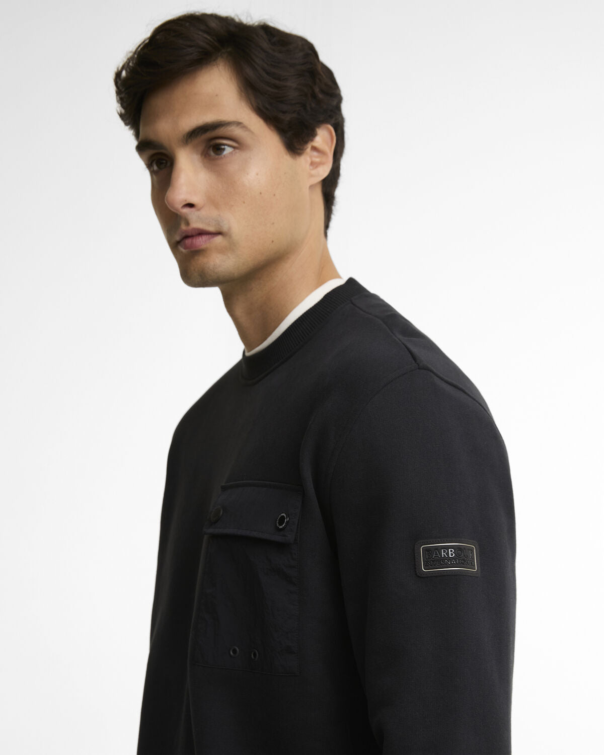 Barbour International – Inline Crew Sweatshirt – Black