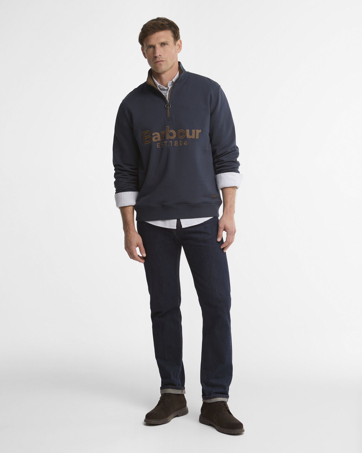 Barbour – Fosse Half Zip Sweatshirt – Navy