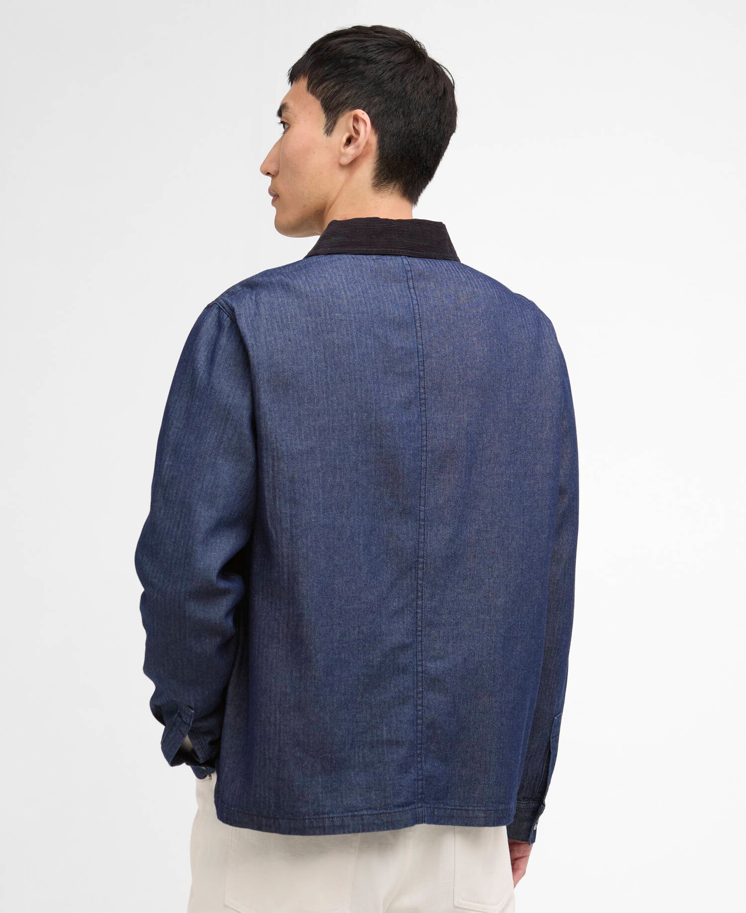Piligan Herringbone Denim Overshirt Barbour International - Indigo