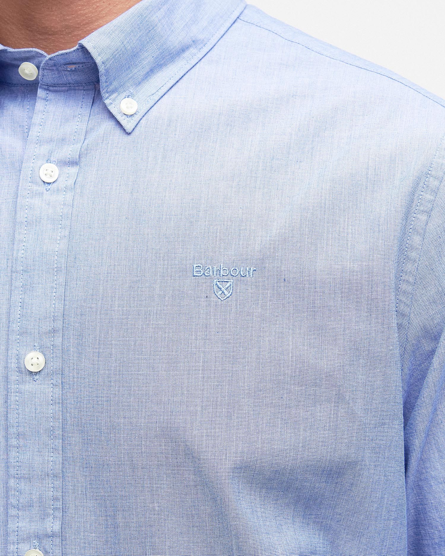 Crest Poplin Shirt SS25 Barbour - Sky