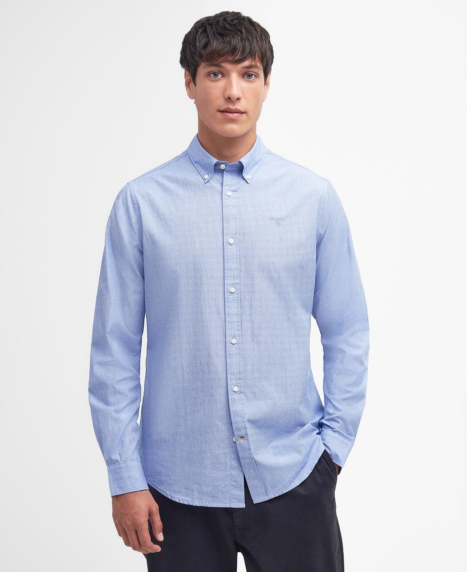 Crest Poplin Shirt SS25 Barbour - Sky