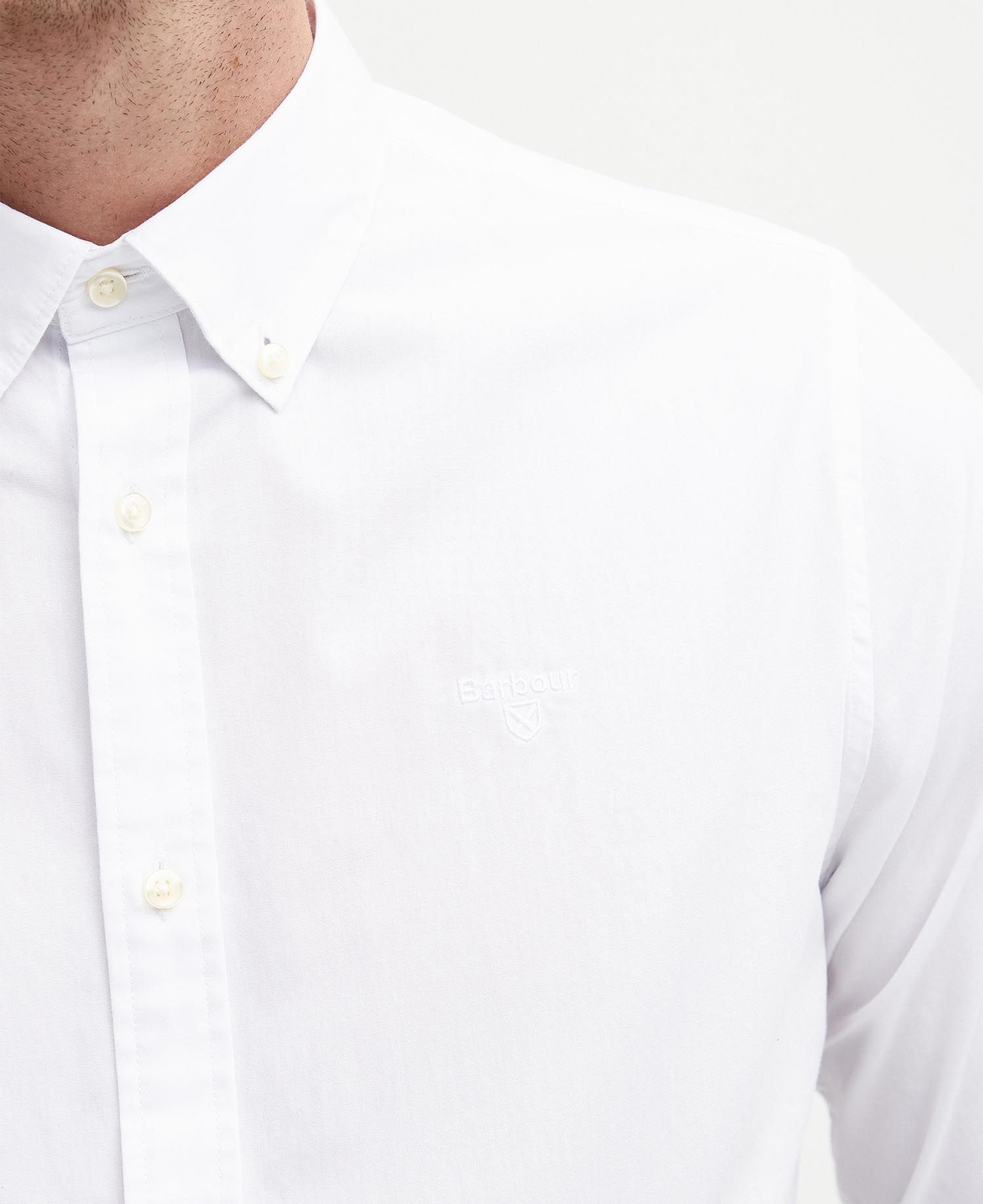 Crest Poplin Shirt SS25 Barbour - White