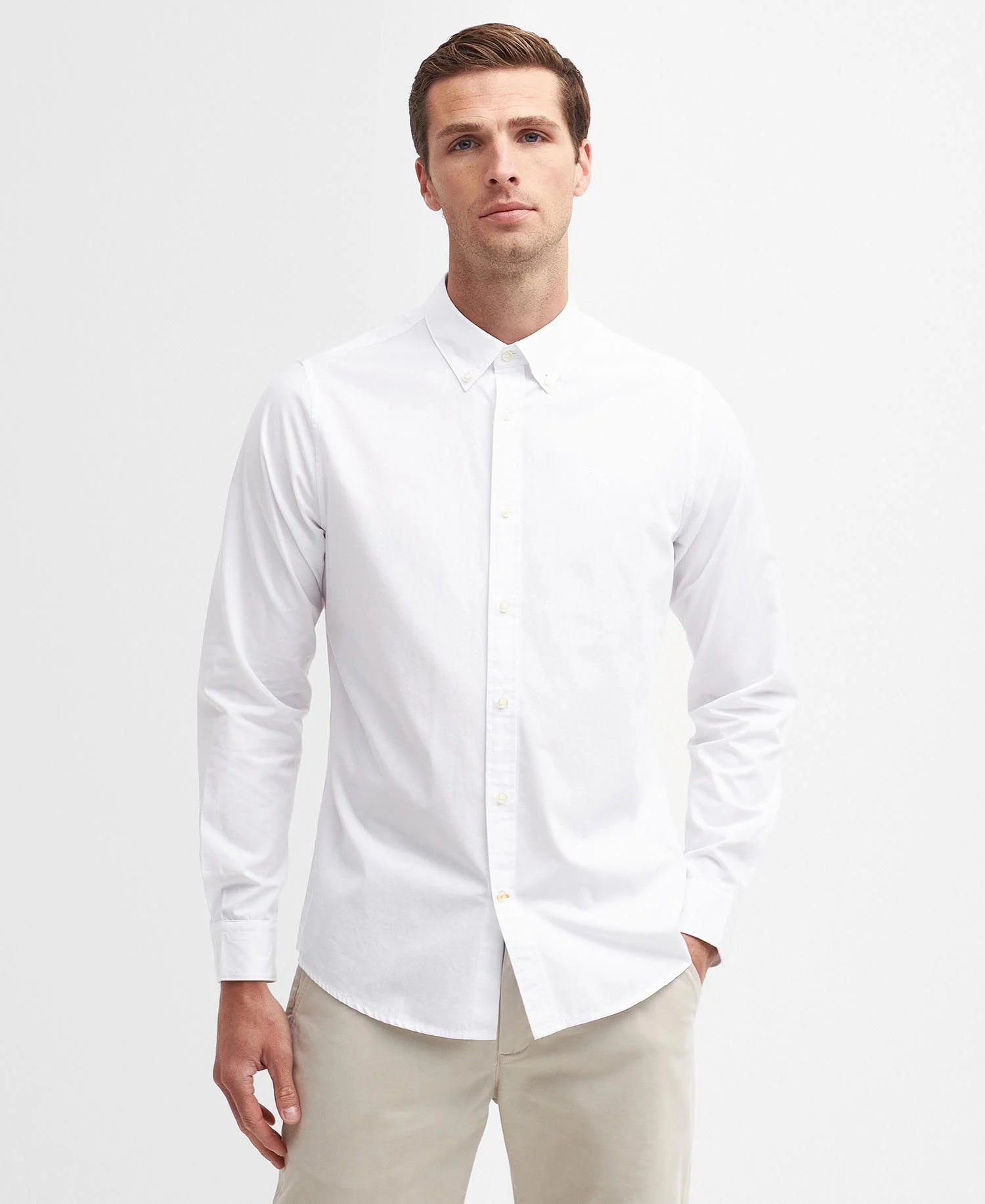 Crest Poplin Shirt SS25 Barbour - White