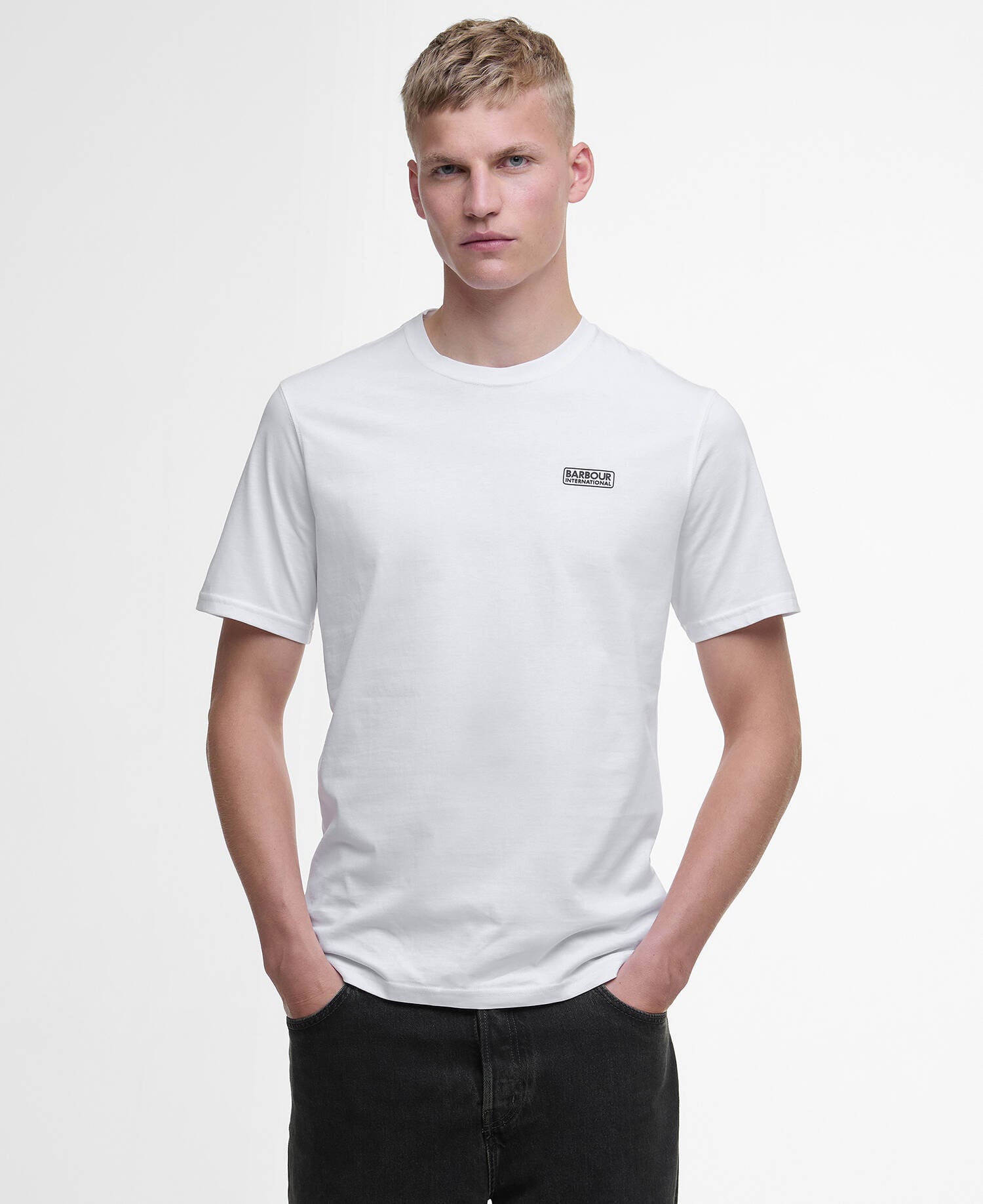 Small Logo T-Shirt SS26 Barbour International - White / Black