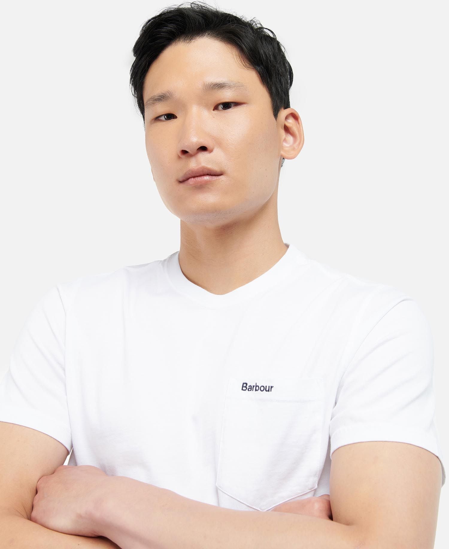 Langdon T-Shirt con Taschino SS25 Barbour - White