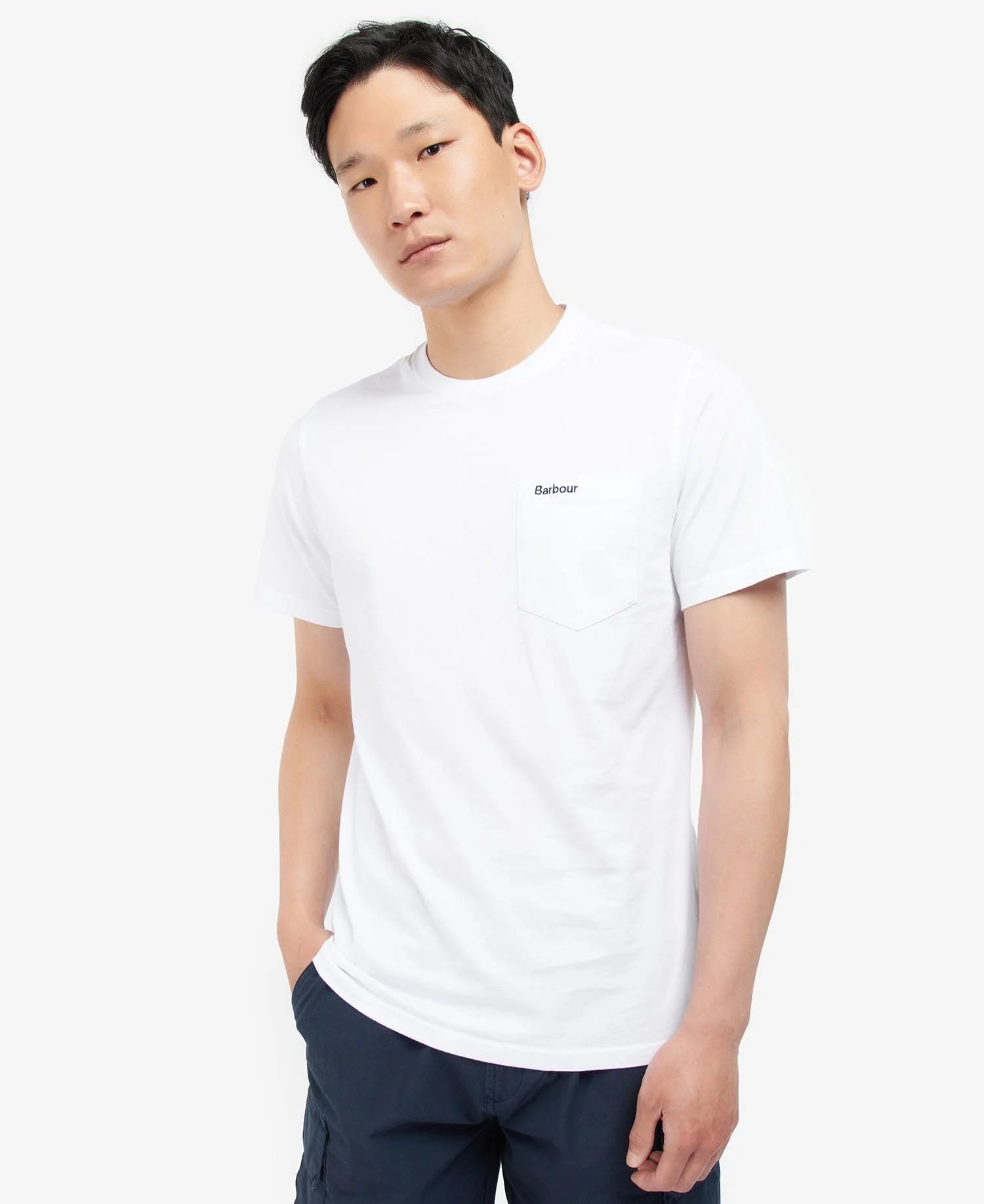 Langdon T-Shirt con Taschino SS25 Barbour - White