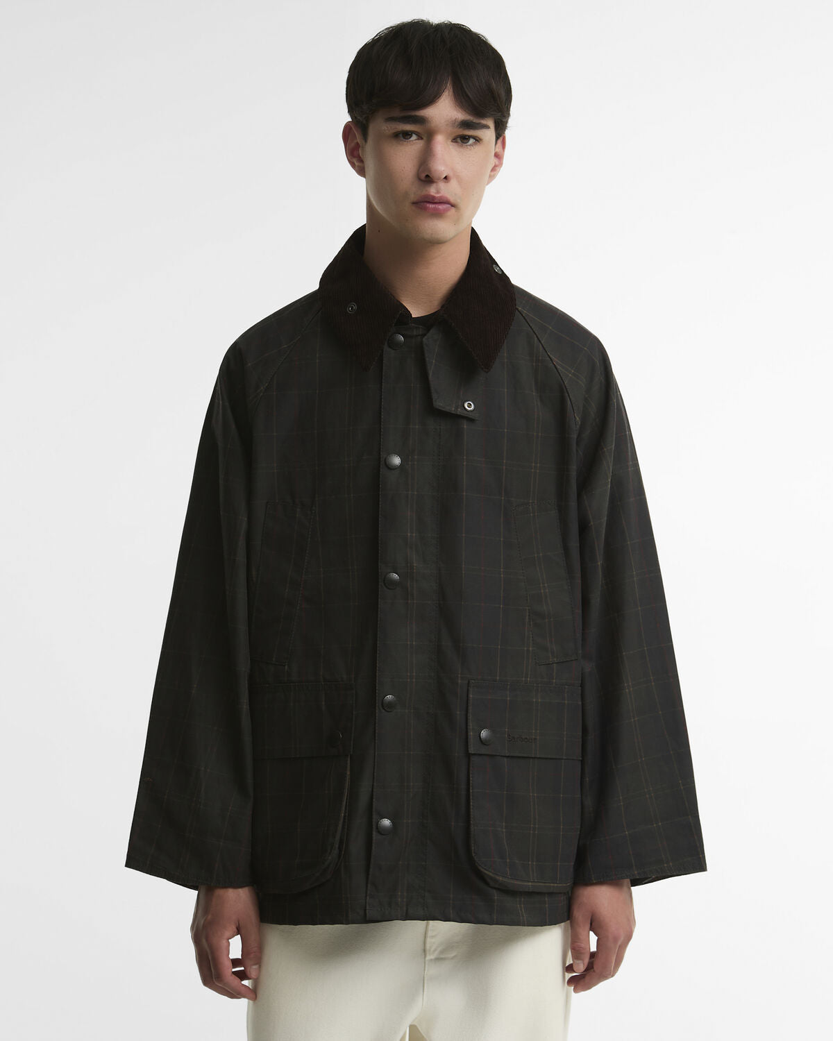 Barbour – Tartan OS Bedale Wax Jacket – Dark Classic