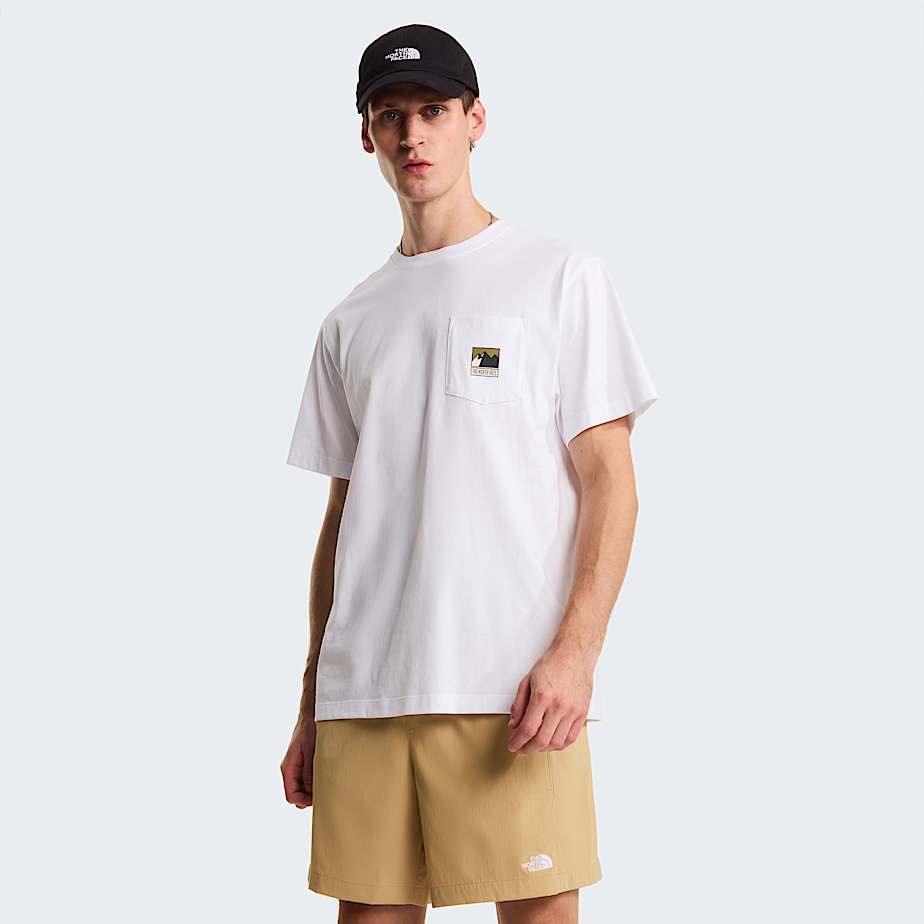 Men's Mountain Logo Relaxed Graphic T-Shirt The North Face - TNF White