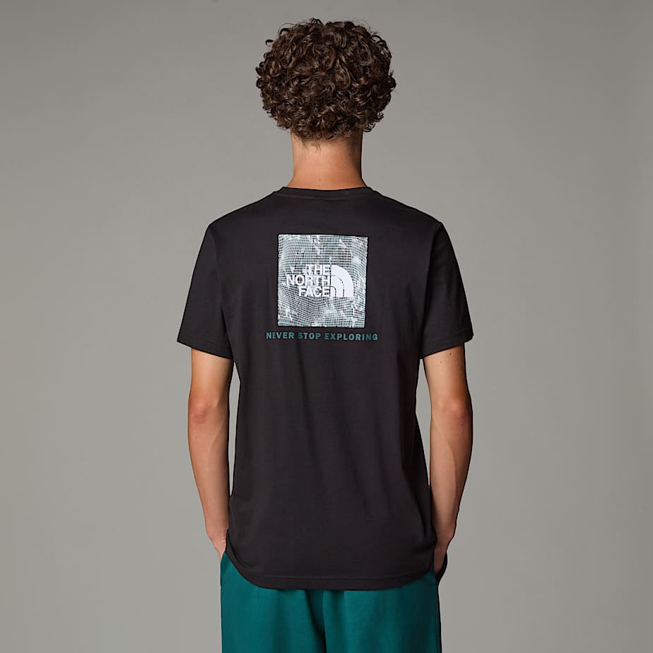 T-Shirt NSE Box The North Face - TNF Black / Deep Nori Trail Grid Print