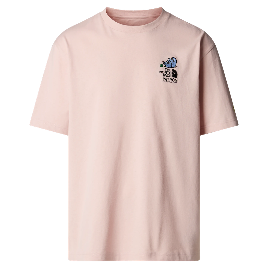 T-Shirt Unisex SS Clean Trails Oversized The North Face - Pink Moss