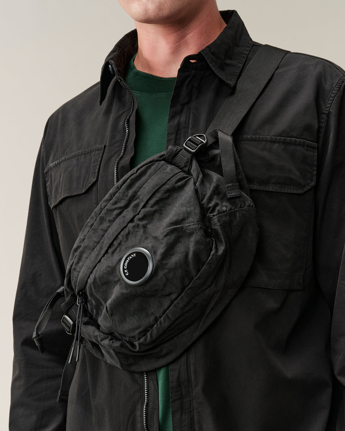 C.P. Company Nylon B Lens Crossbody Pack - Black, detail 2