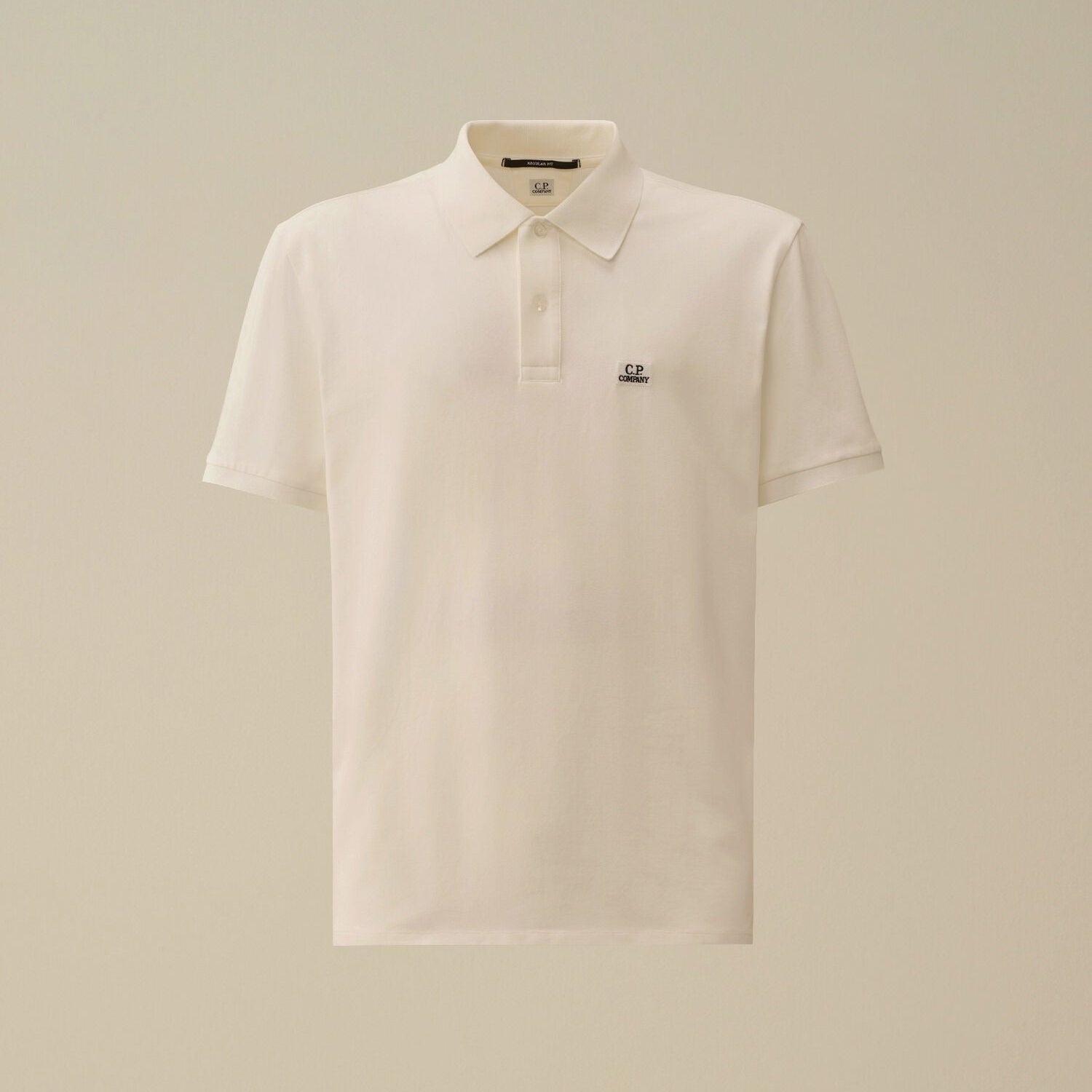 Stretch Piquet Short Sleeve Polo C.P. Company - Gauze White