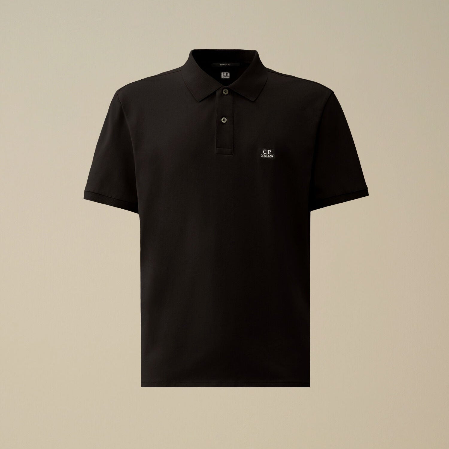 Stretch Piquet Short Sleeve Polo C.P. Company - Black