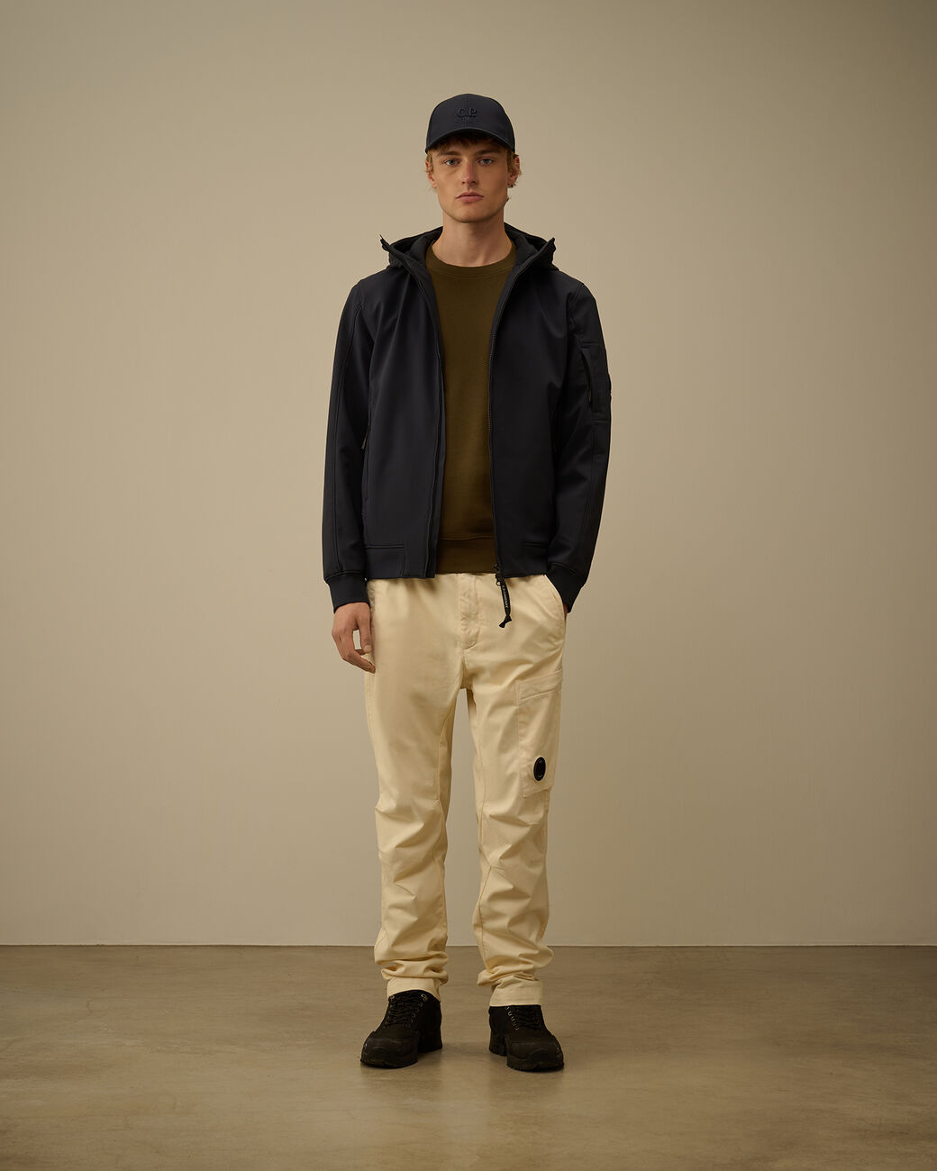 Diagonal Raised Fleece Crewneck Lens Sweatshirt CP Company® AW25 - Ivy Green 683