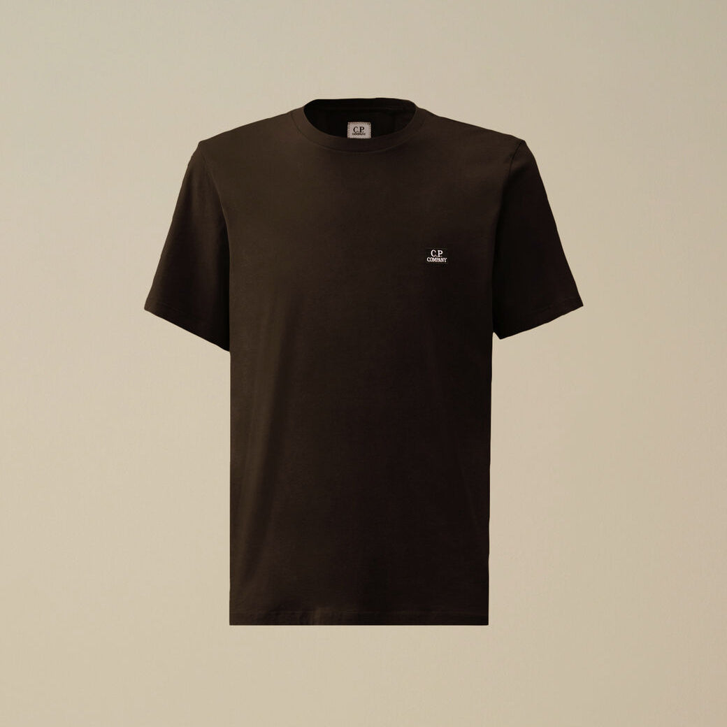 30/1 Jersey Short Sleeve Logo Patch T-Shirt CP Company® AW25 - Black