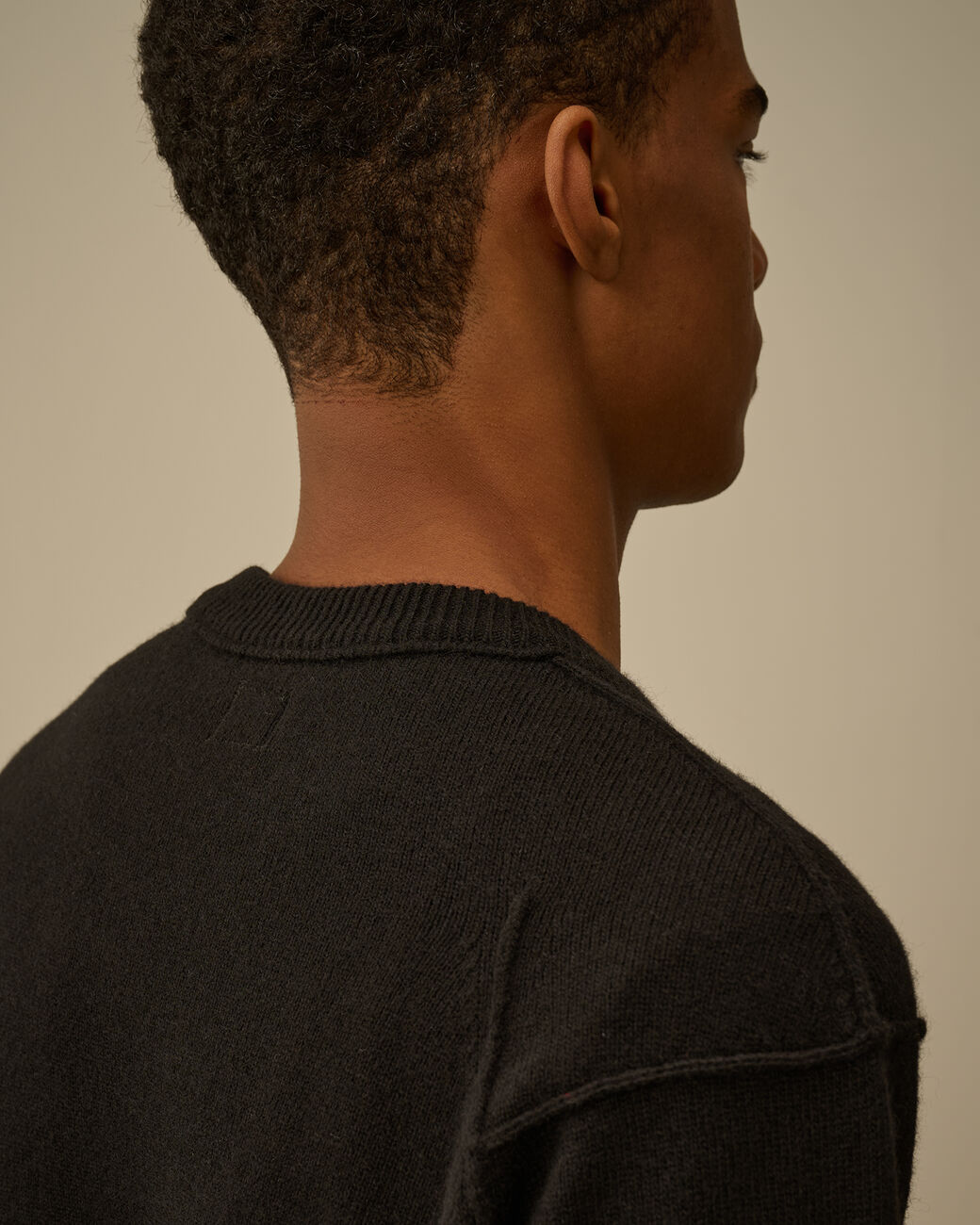 Lambswool GRS Crewneck Lens Sweater CP Company® AW25 - Black