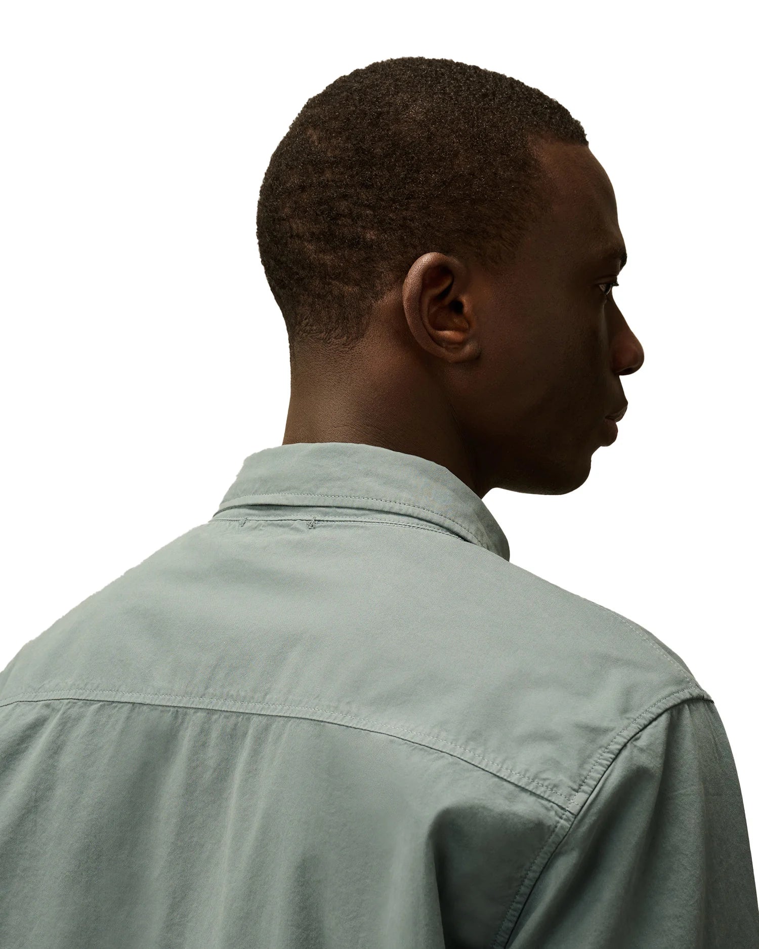 Organic Gabardine Full Zip Overshirt C.P. Company® - Vintage Khaki