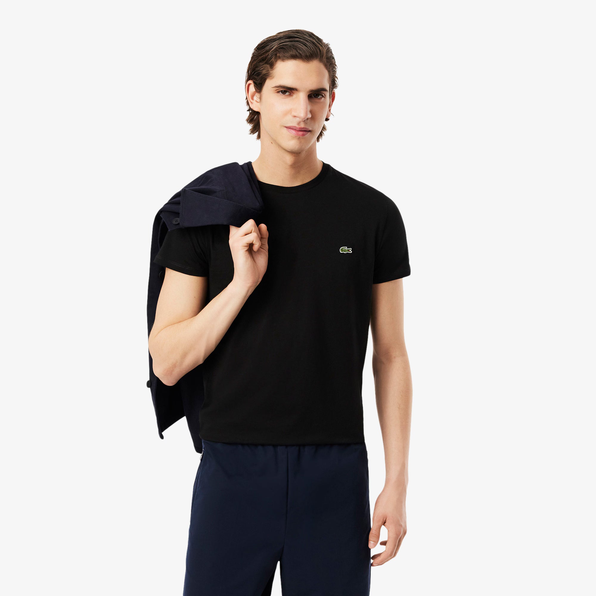 T-shirt in cotone Pima Lacoste - Nero