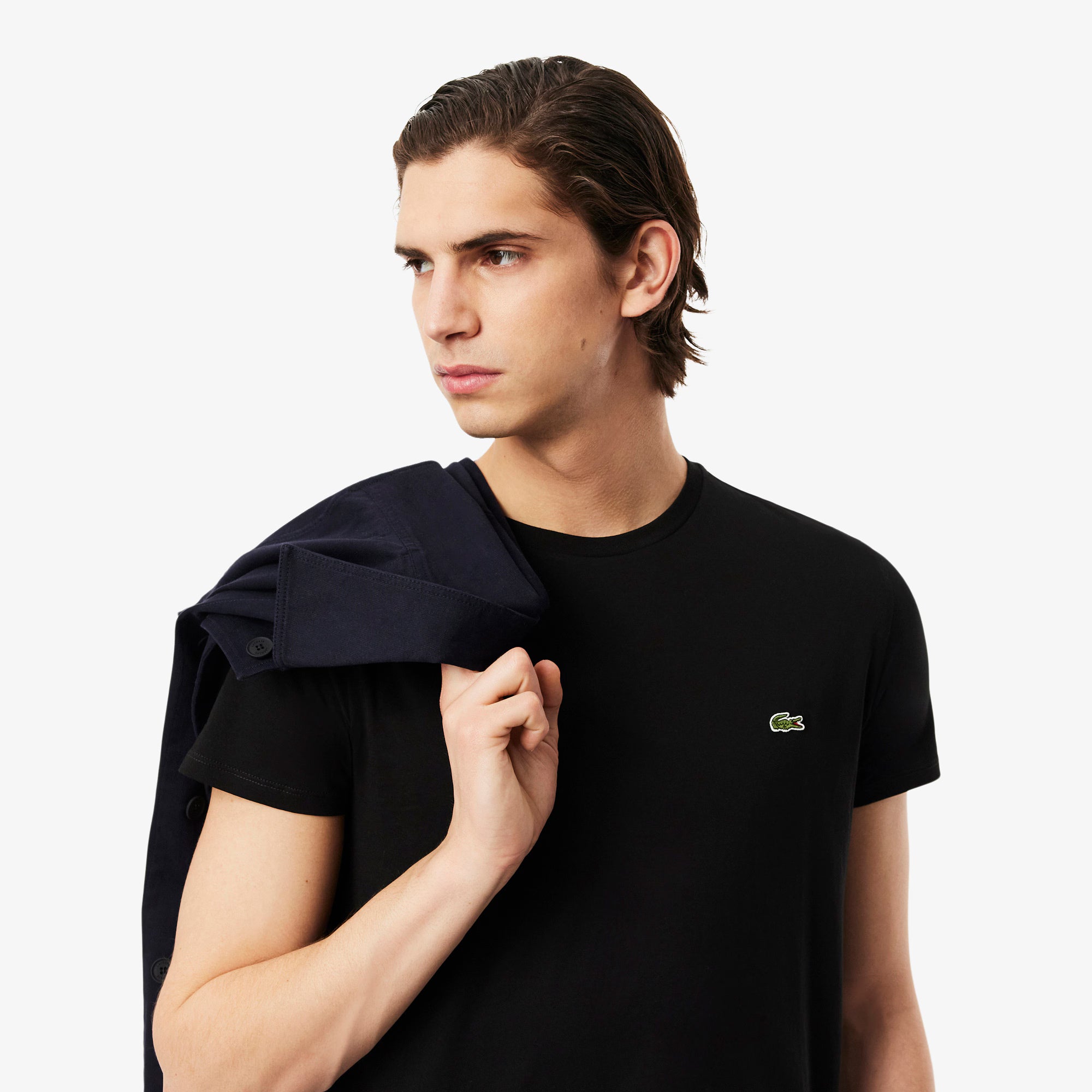 T-shirt in cotone Pima Lacoste - Nero