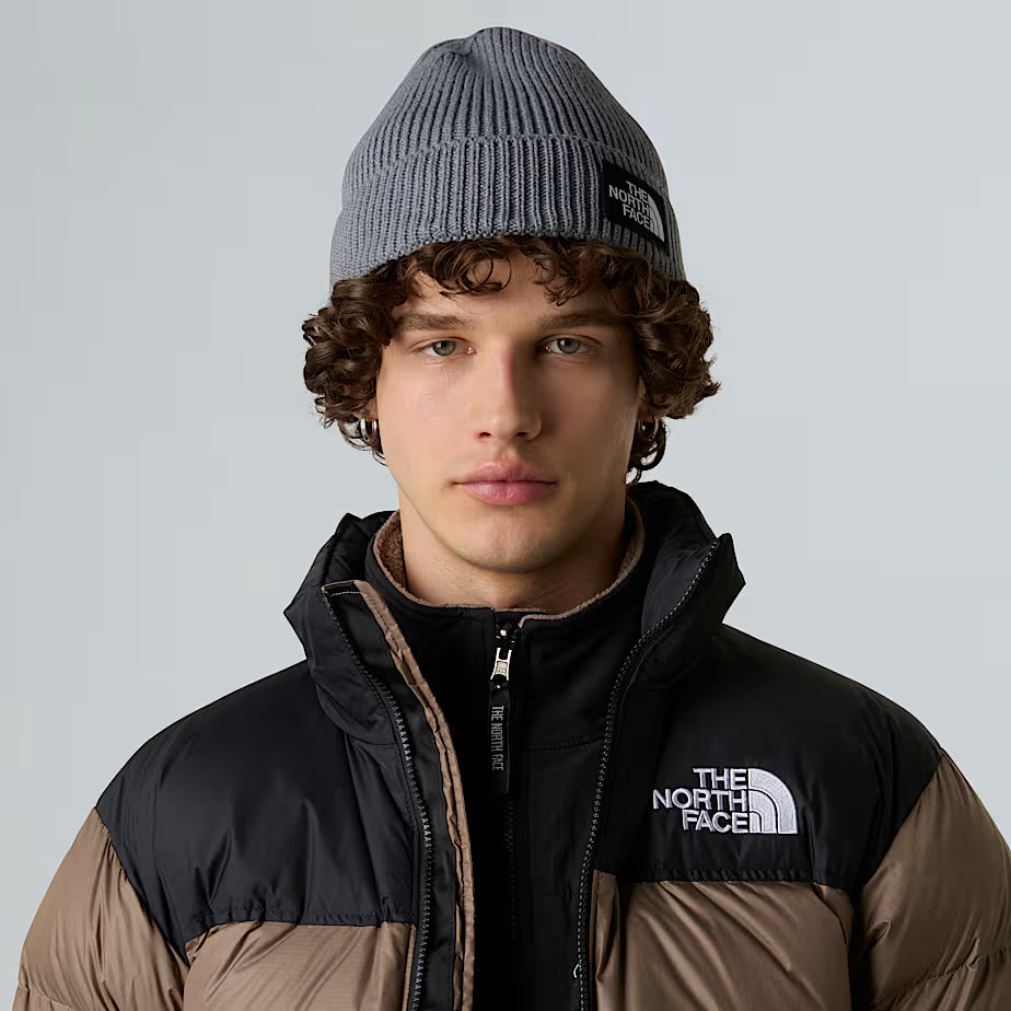 TNF Logo Box Cuffed Beanie The North Face AW25 - TNF Medium Grey Heather