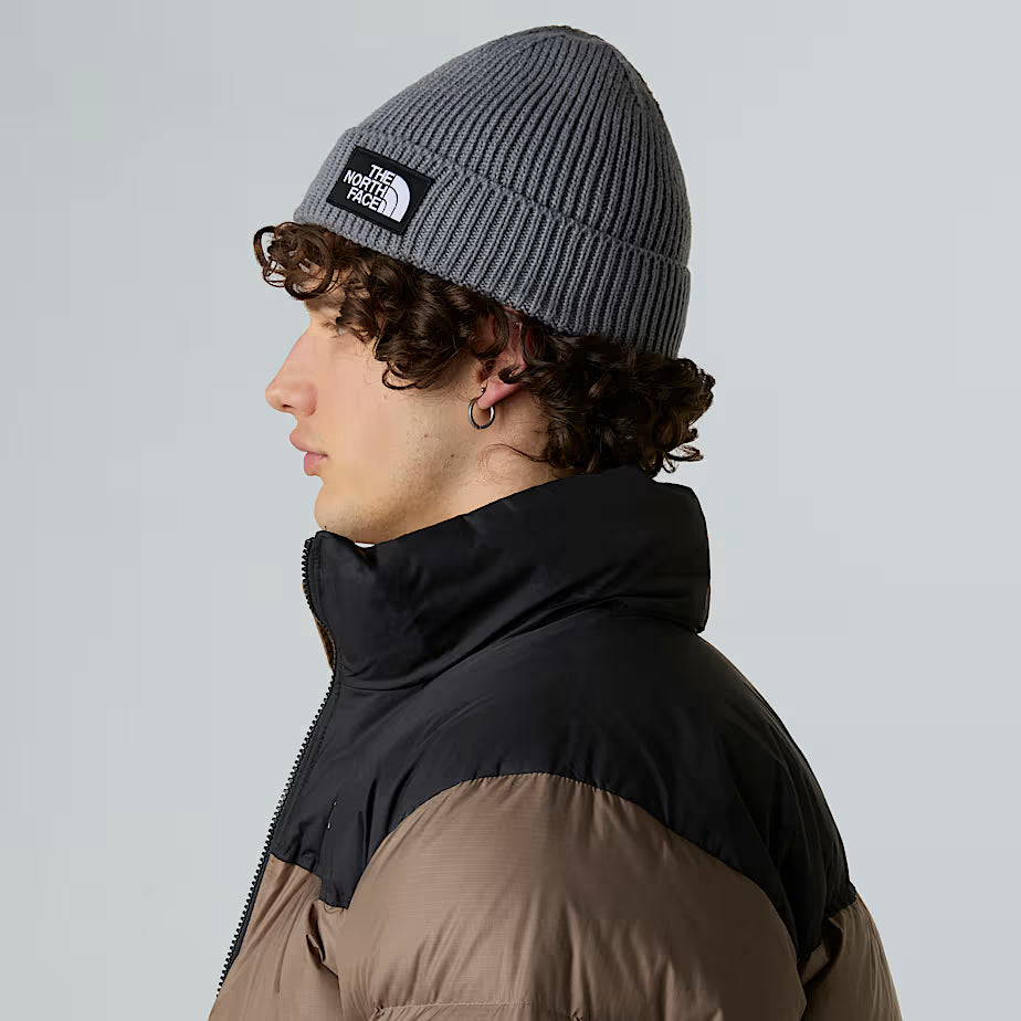 TNF Logo Box Cuffed Beanie The North Face AW25 - TNF Medium Grey Heather