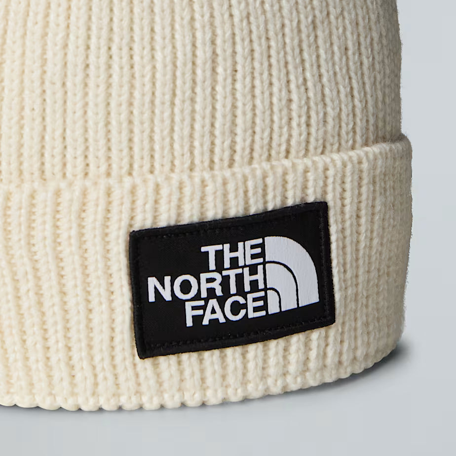 TNF Logo Box Pom Beanie The North Face AW25 - White Dune