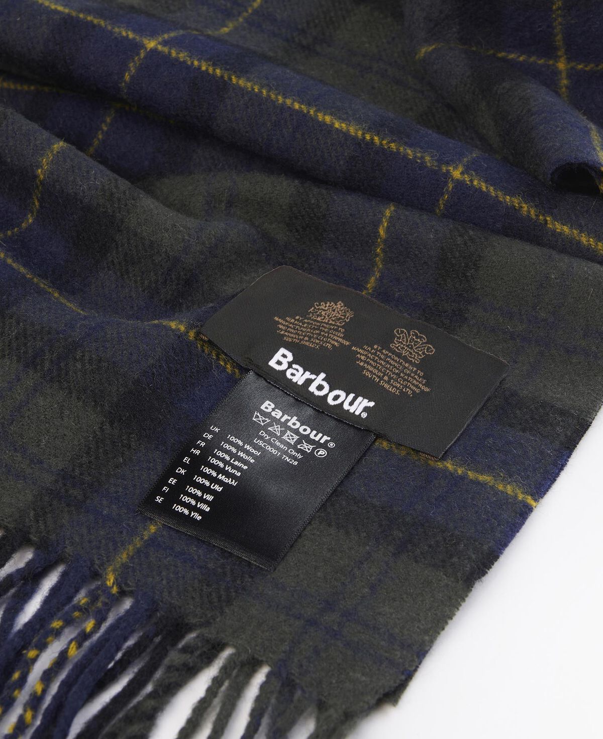 Barbour – Tartan Lambswool Scarf – Olive Night