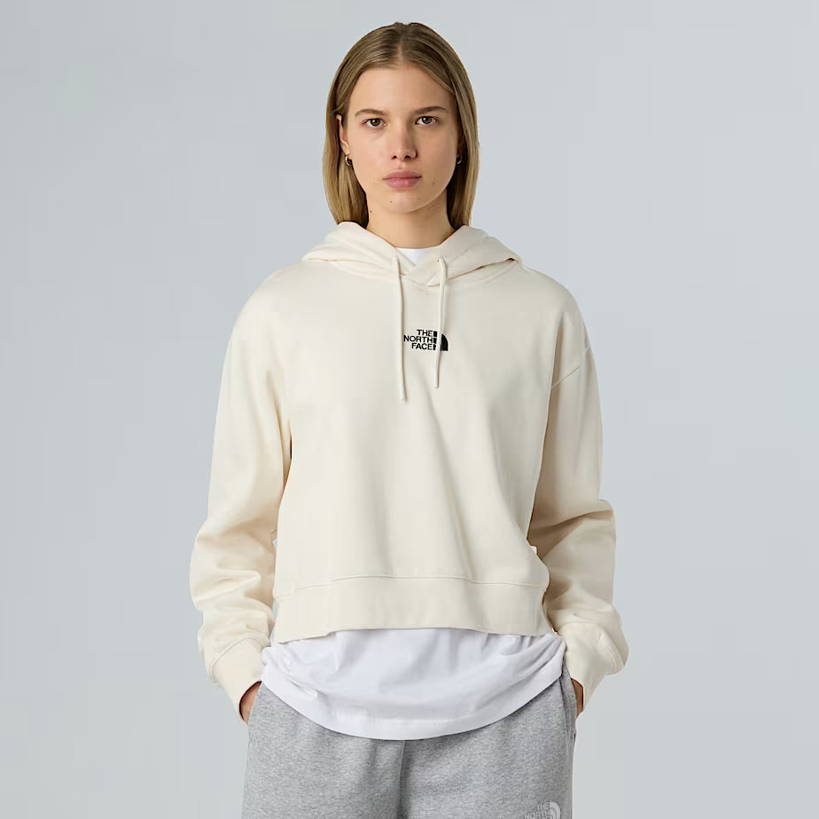 Women's Essential Cropped Hoodie The North Face AW25 - White Dune