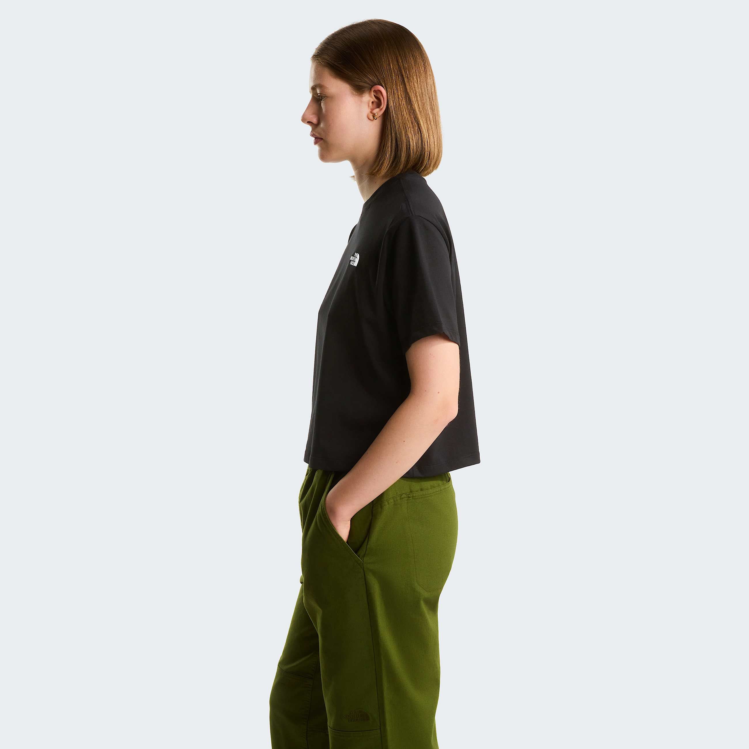 Simple Dome Cropped Relaxed T-Shirt The North Face Donna - TNF Black
