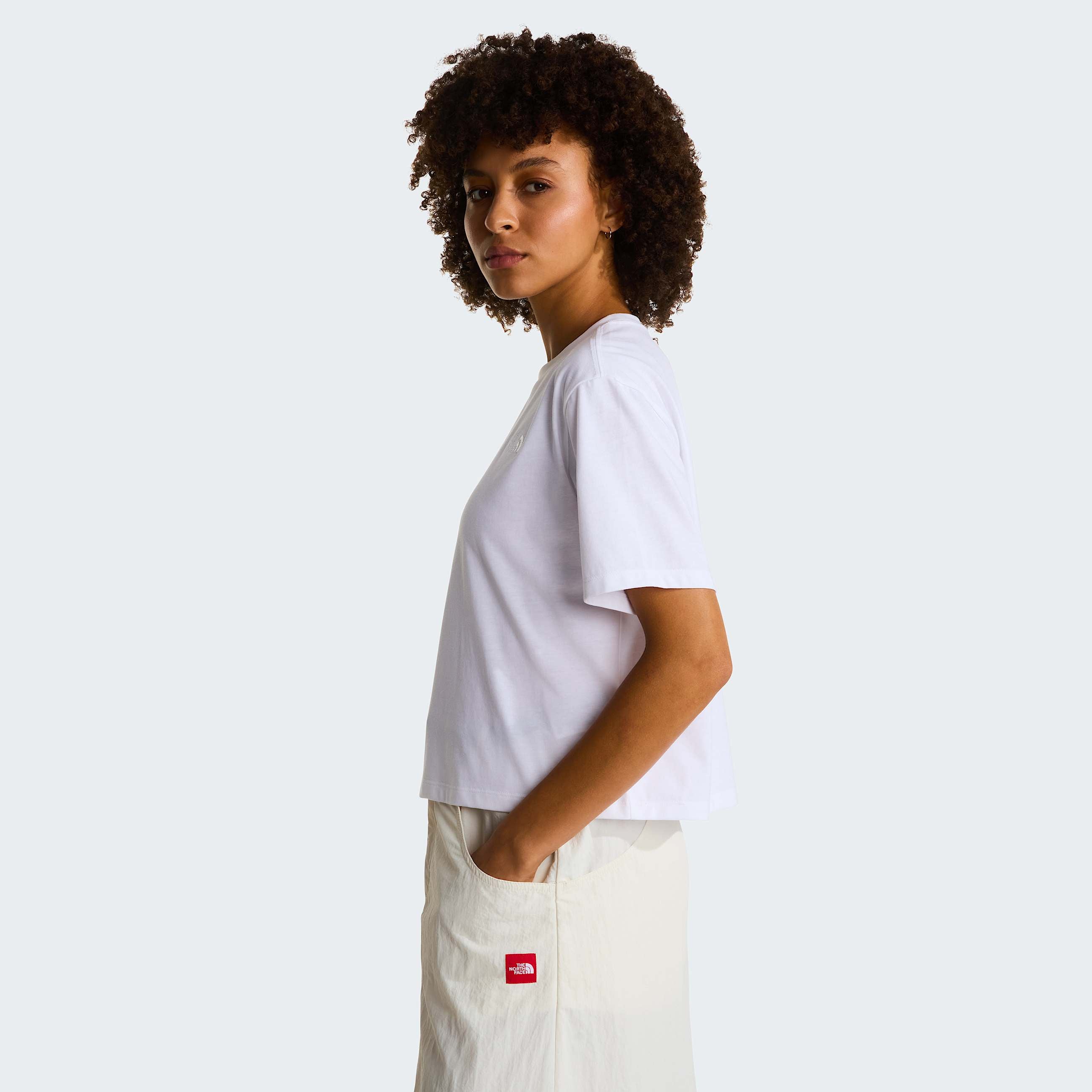 Simple Dome Cropped Relaxed T-Shirt The North Face Donna - TNF White