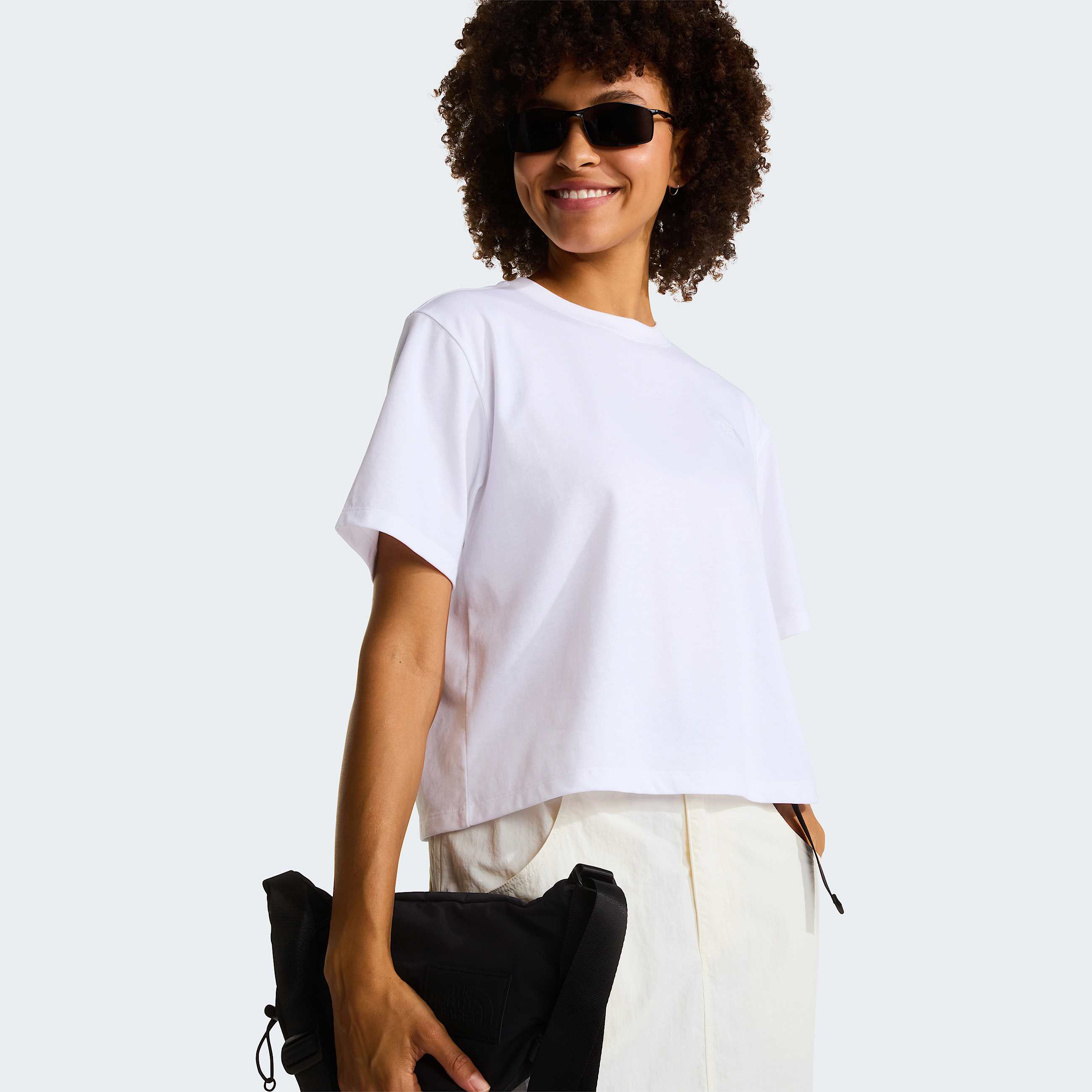Simple Dome Cropped Relaxed T-Shirt The North Face Donna - TNF White