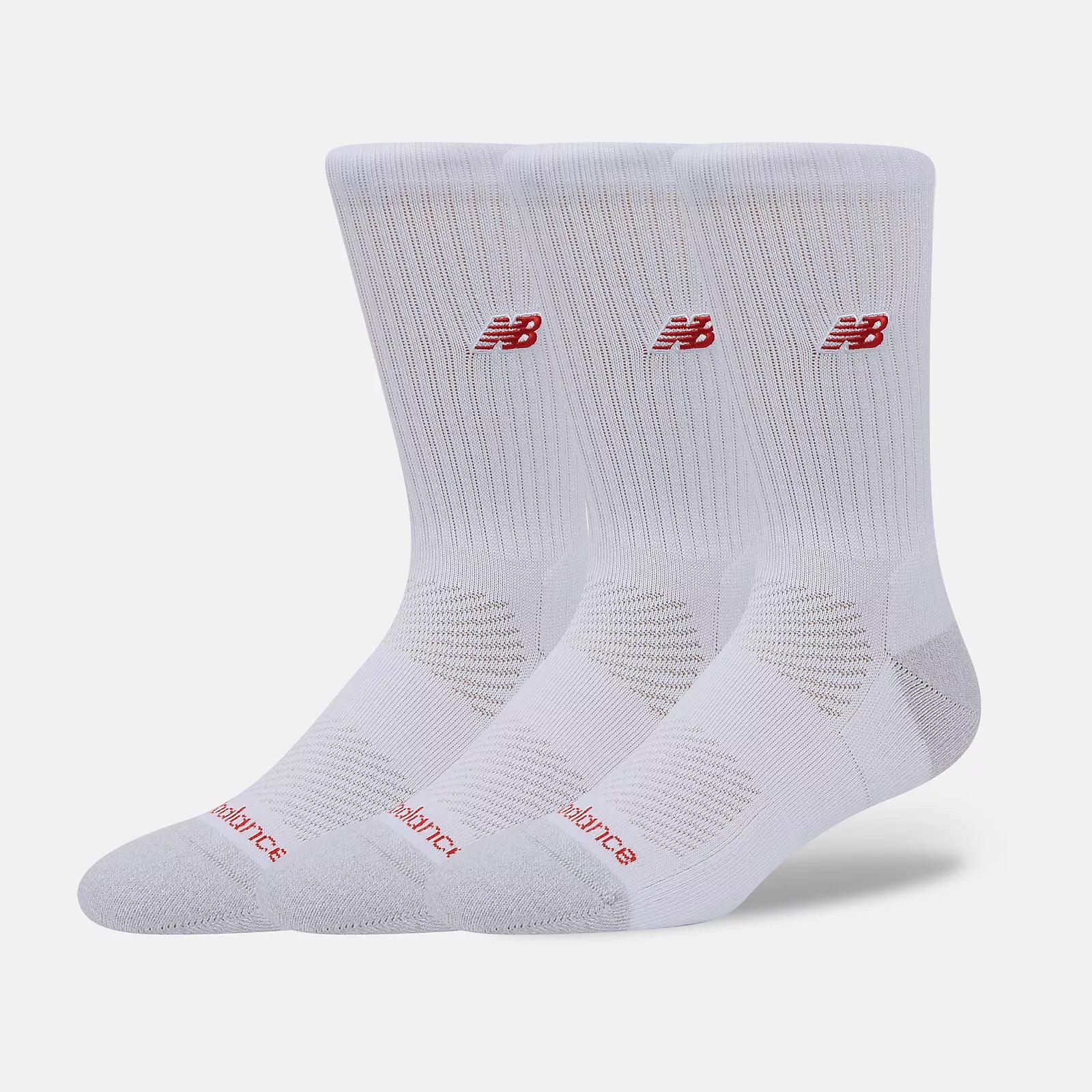 Active Premium Crew 3 Pack Socks New Balance - White