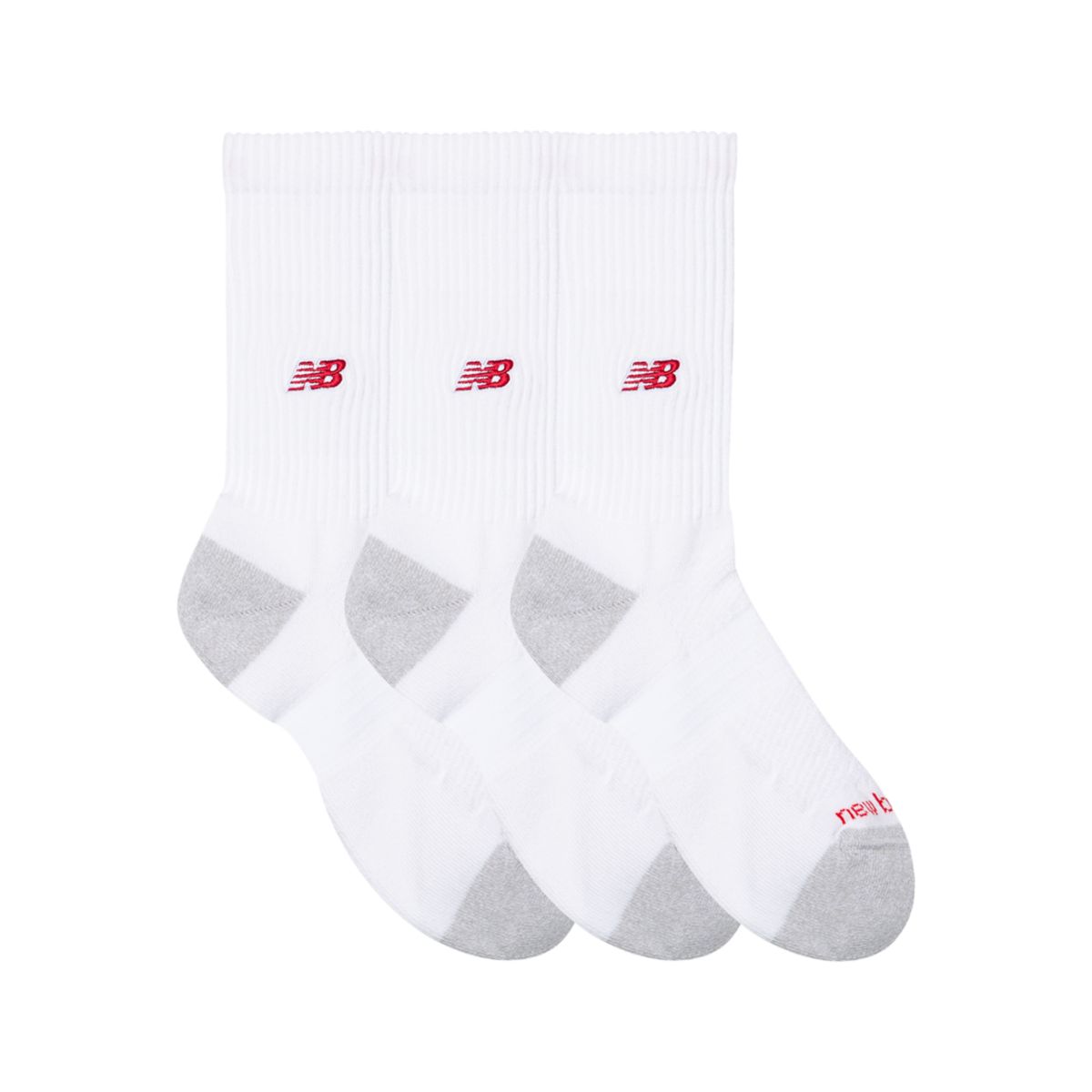 New Balance calzini crew 3 paia bianchi - foto 3