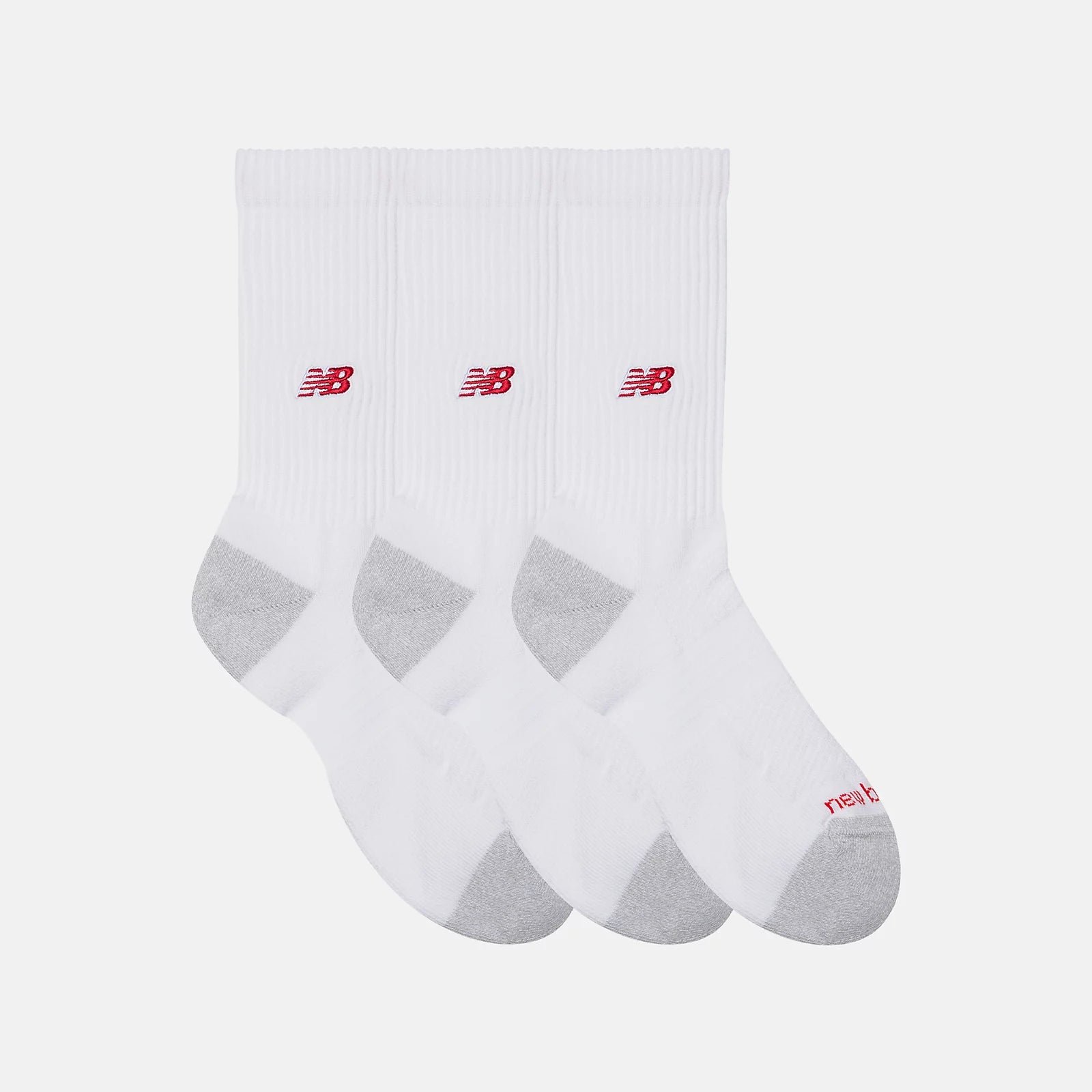 Active Premium Crew 3 Pack Socks New Balance - White