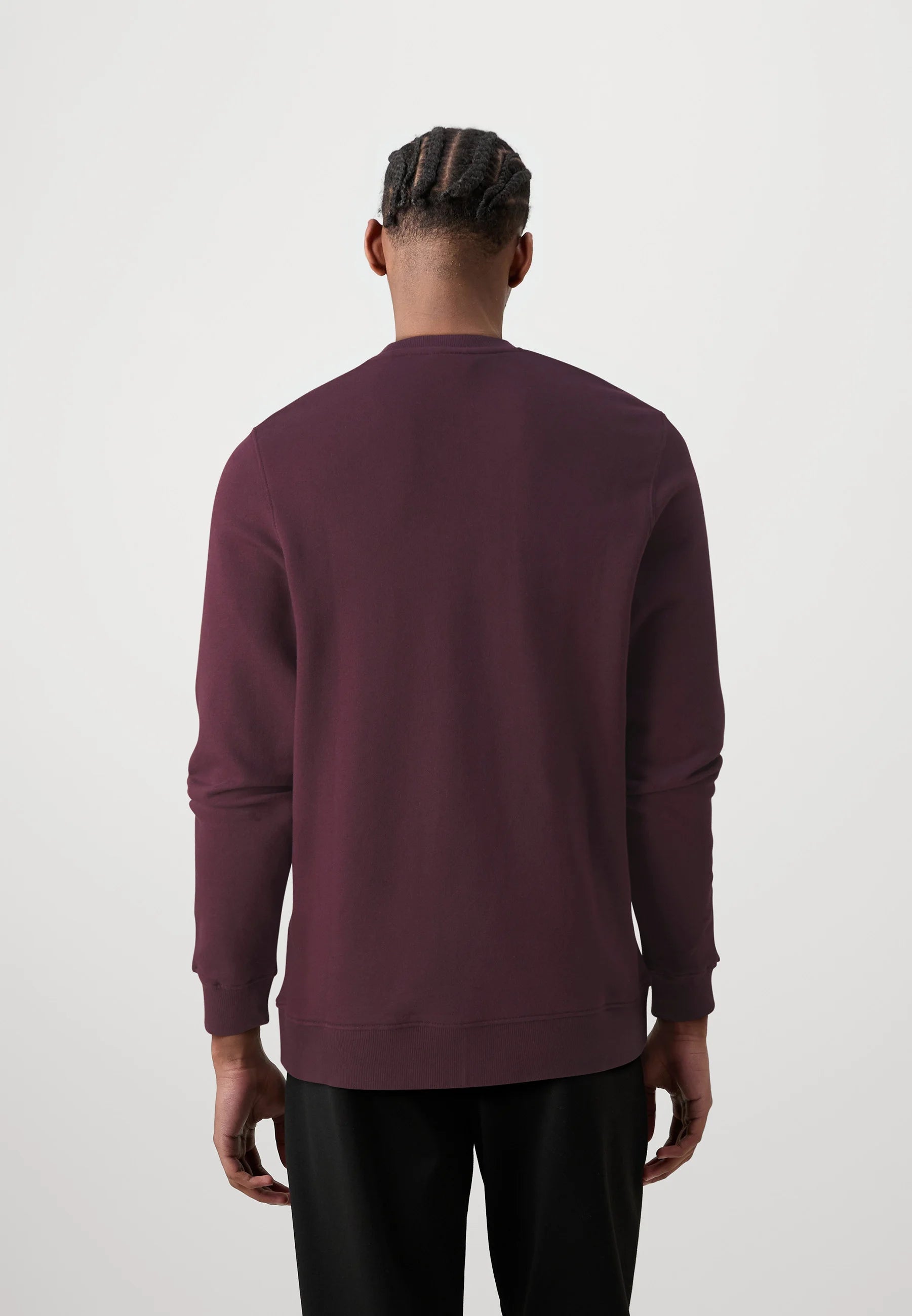Brushed Back Crew Neck Sweatshirt Lyle & Scott AW25 - Burgundy