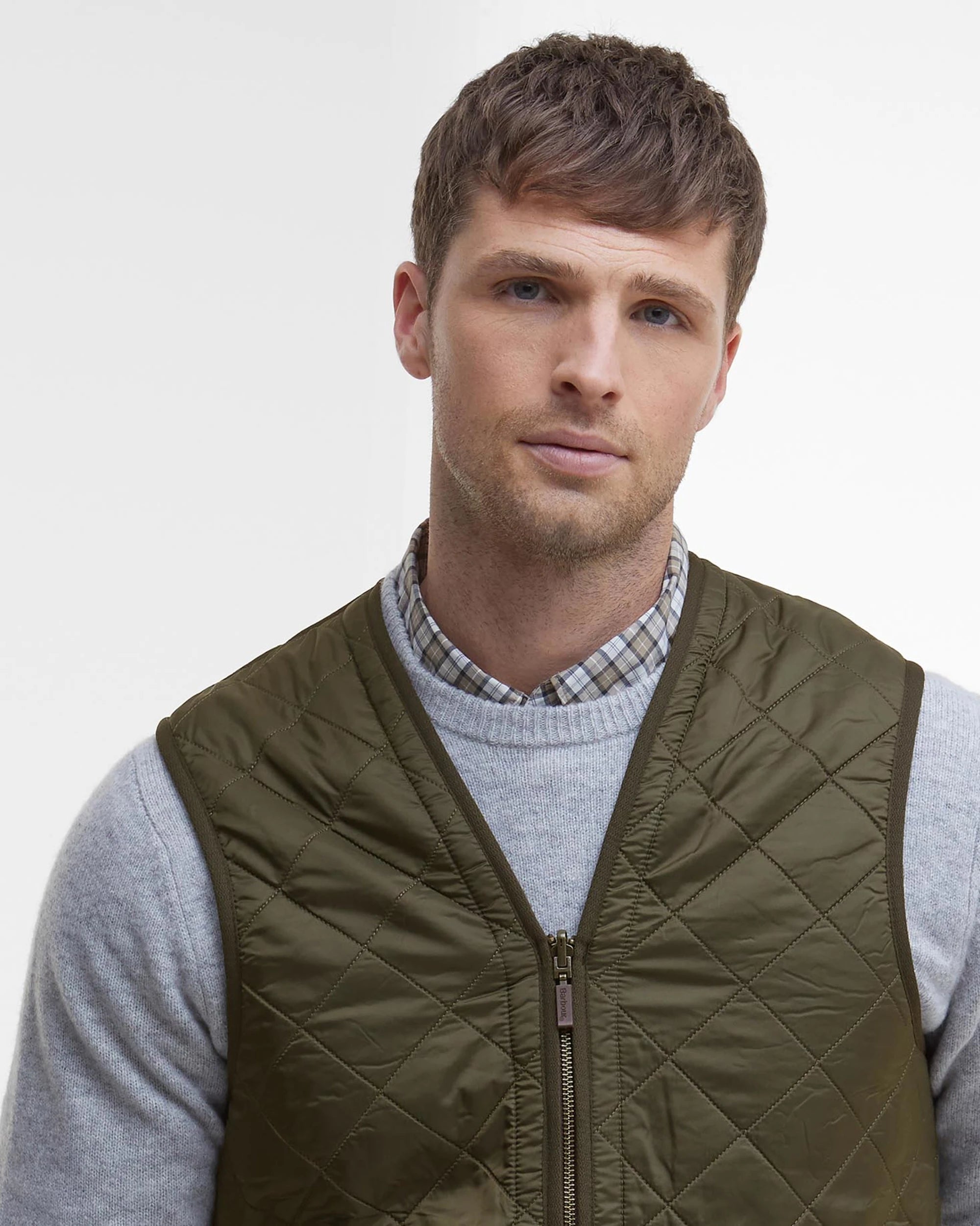 Polarquilt Waistcoat Zip Liner AW25 Barbour - Olive
