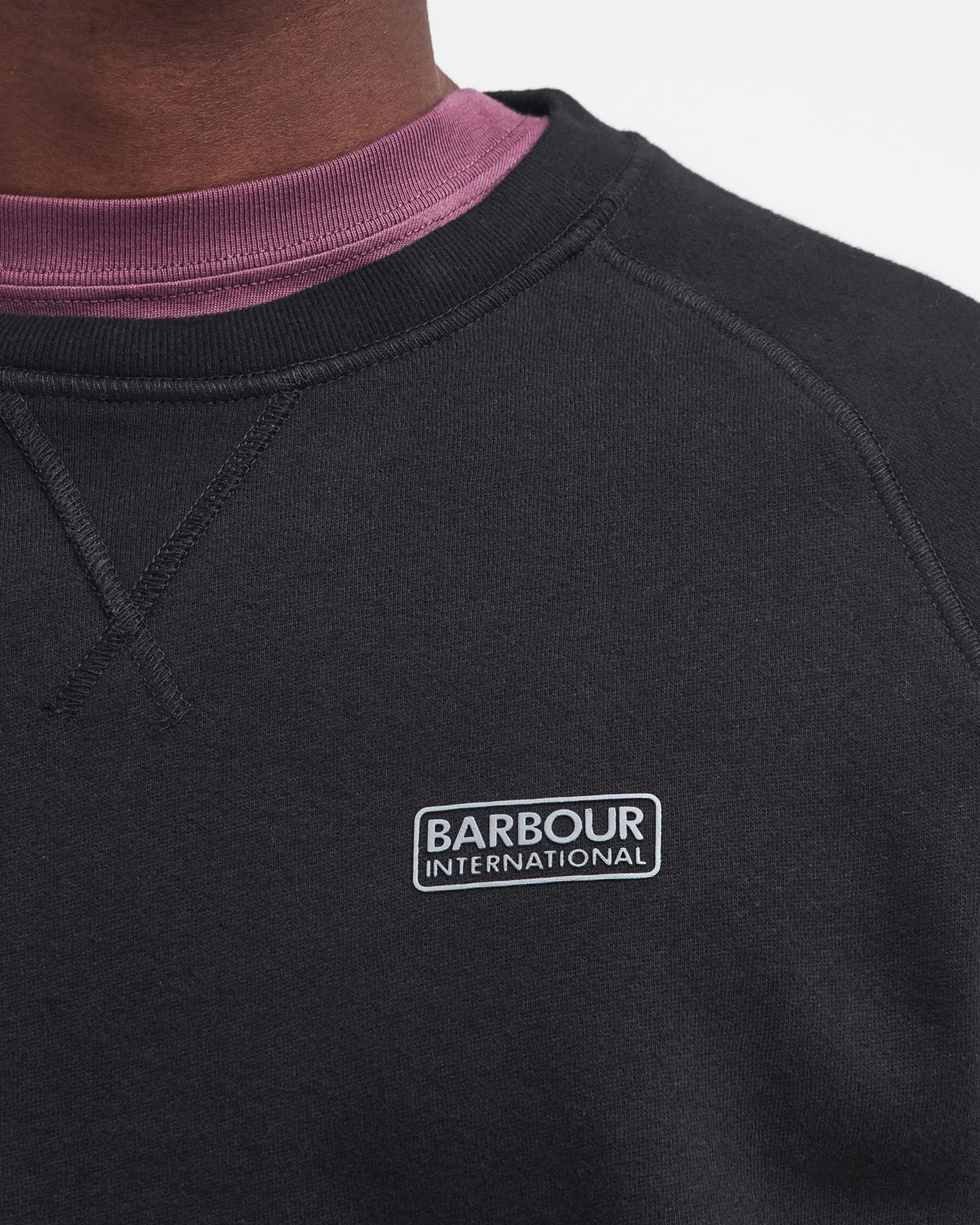 Essential Crew Neck AW25 Barbour International - Black / Pewter