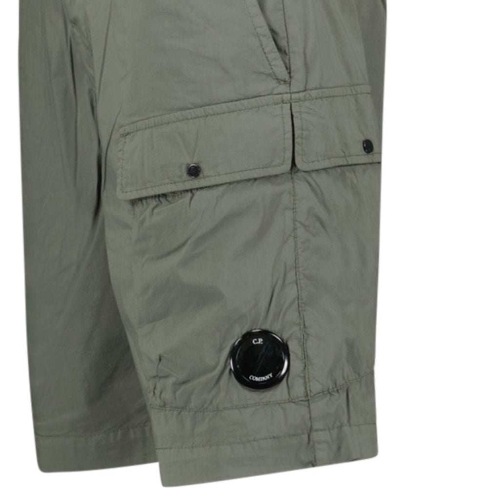 Stretch Sateen Cargo Lens Shorts C.P. Company - Ivy Green