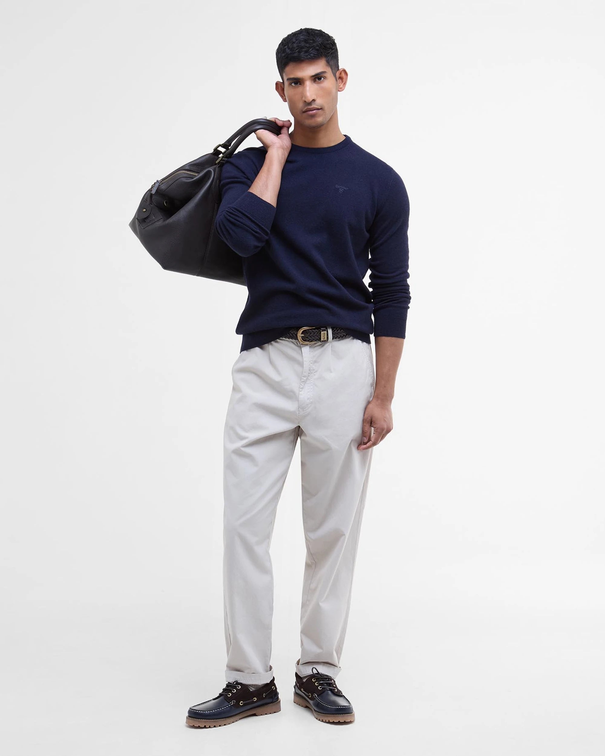 Essential L/Wool Crew AW25 Barbour - Navy