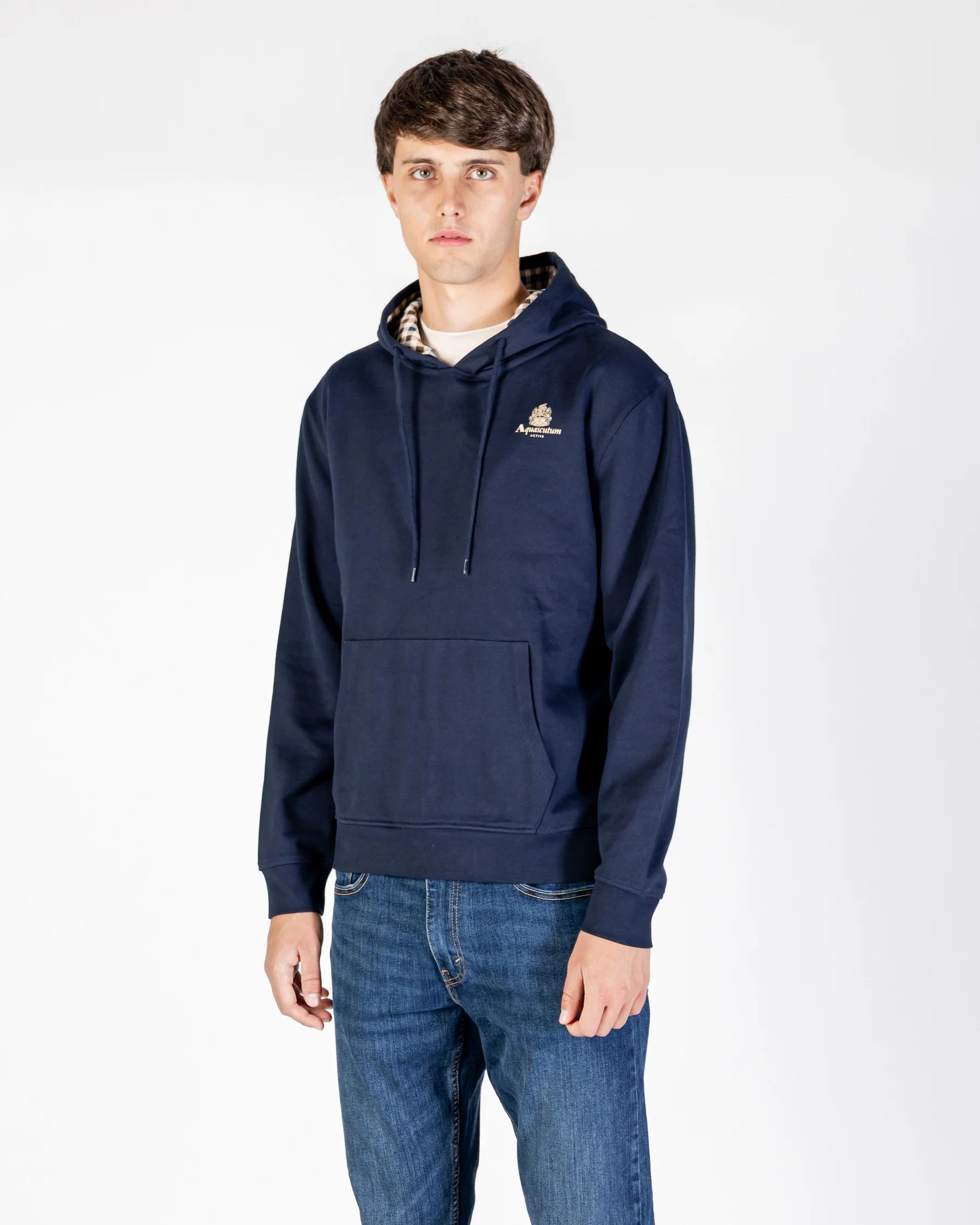 Small Logo Hoodie Aquascutum AW25 - Navy