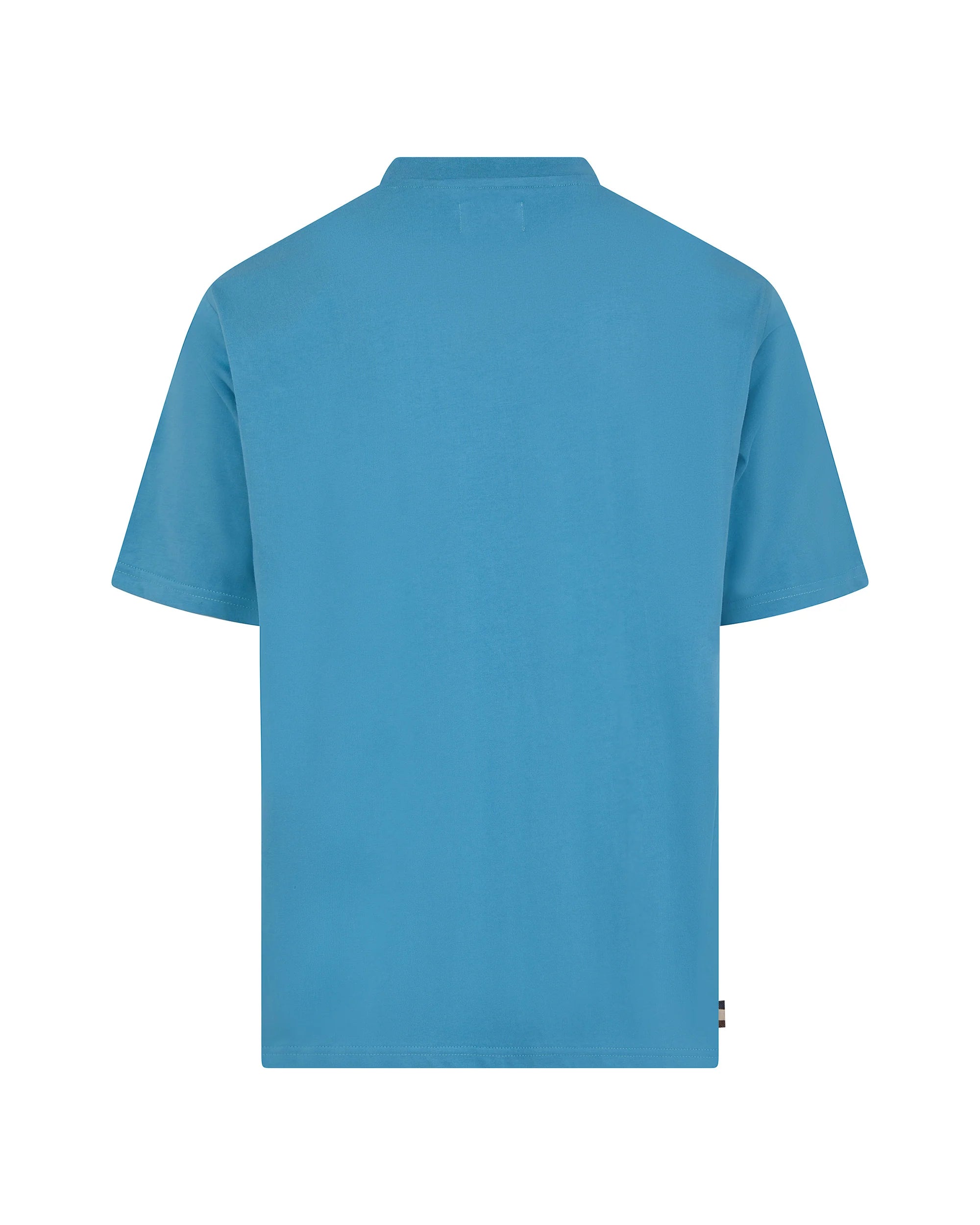 Club Check Panel T-Shirt Aquascutum - Avio