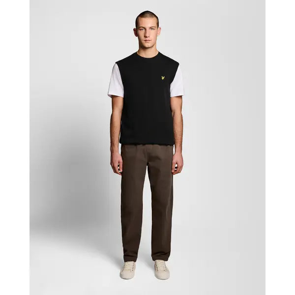 Cotton Crew Neck Knitted Vest Lyle & Scott - Black