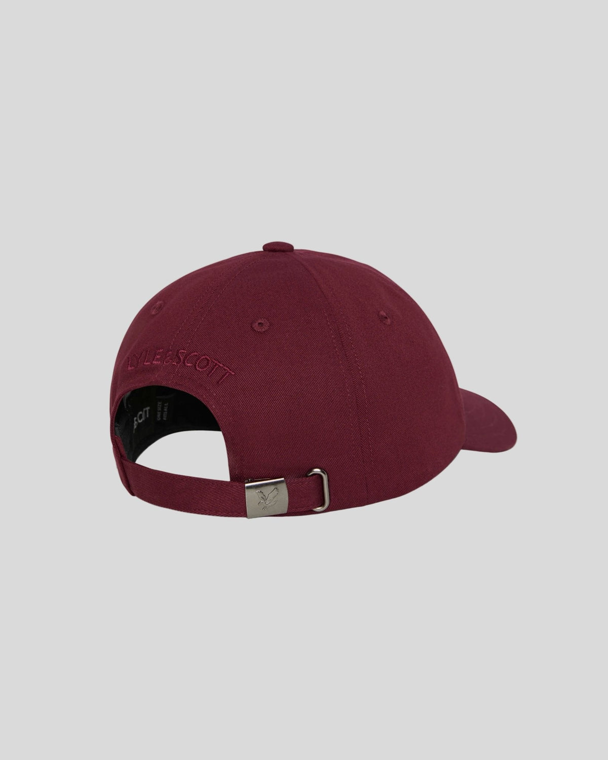 Lyle & Scott – Tonal Eagle Baseball Cap – Fairway Burgundy