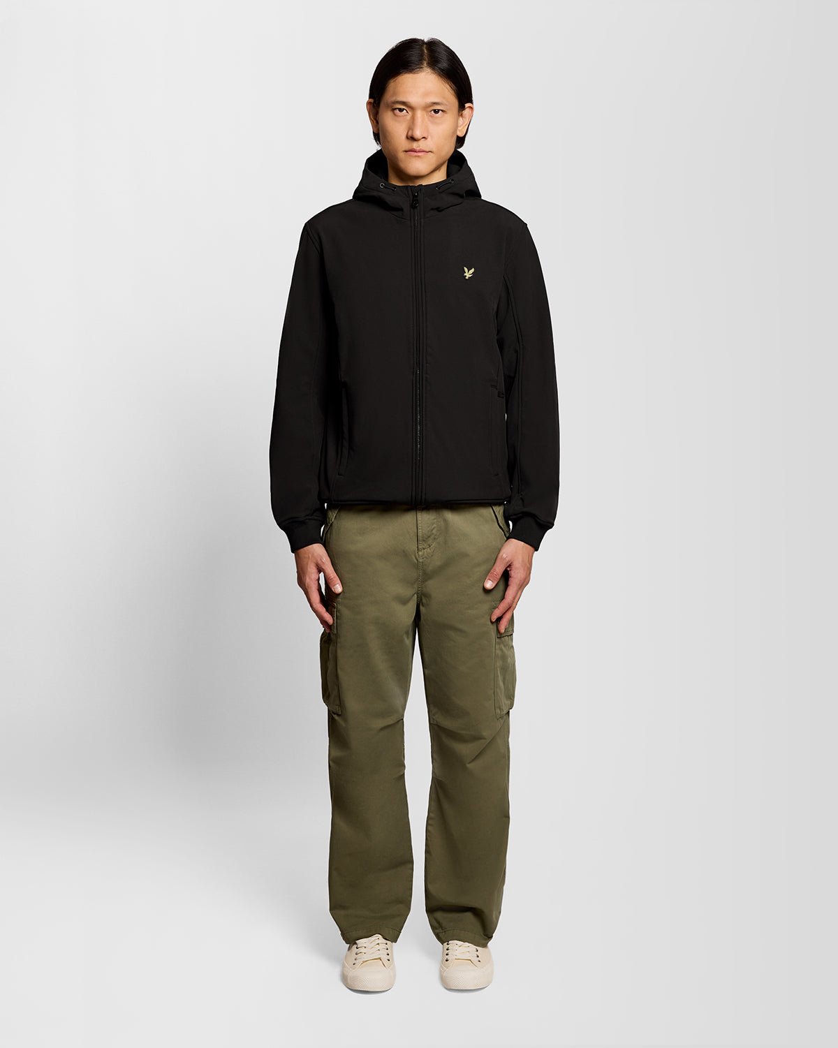 Lyle & Scott – Fleece Back Softshell Jacket – Jet Black
