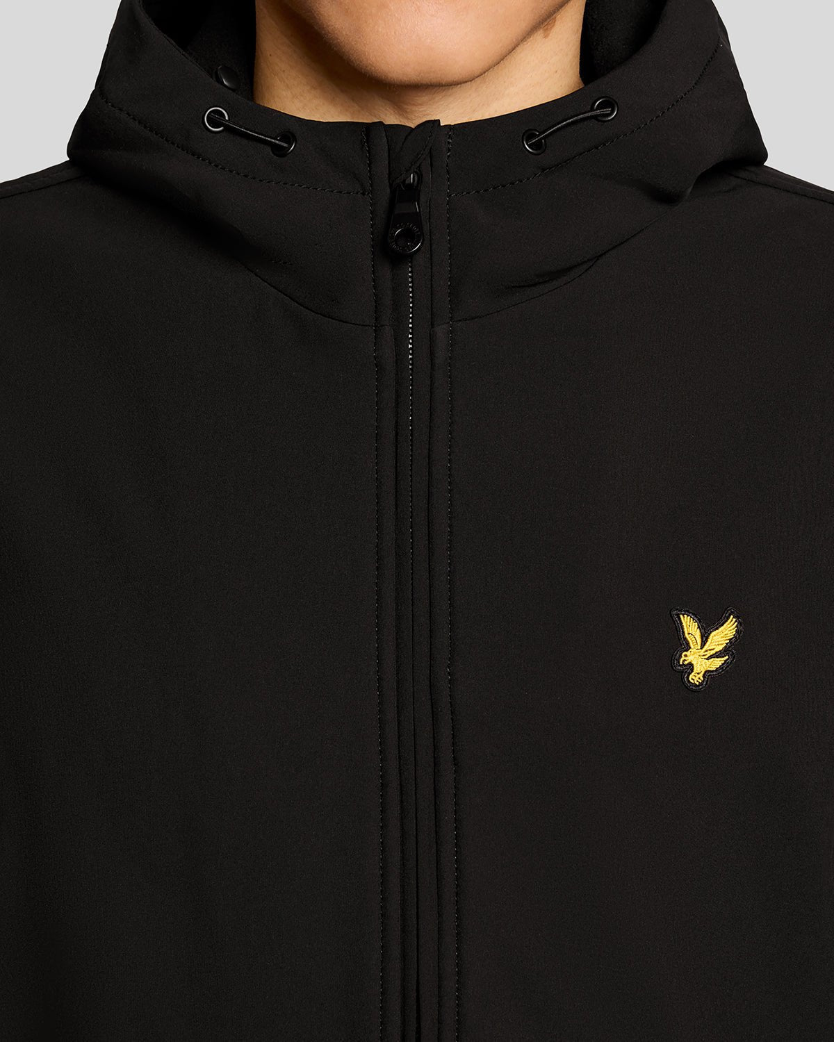 Lyle & Scott – Fleece Back Softshell Jacket – Jet Black