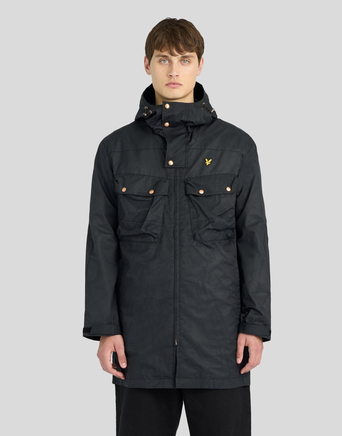 Lyle & Scott – Waxed Guard Parka – Jet Black