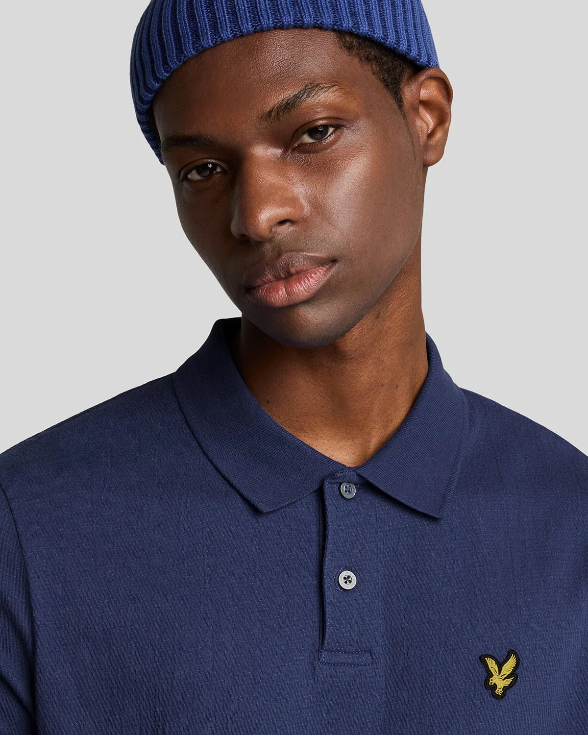 Crepe Polo Shirt Lyle & Scott - Deep Indigo