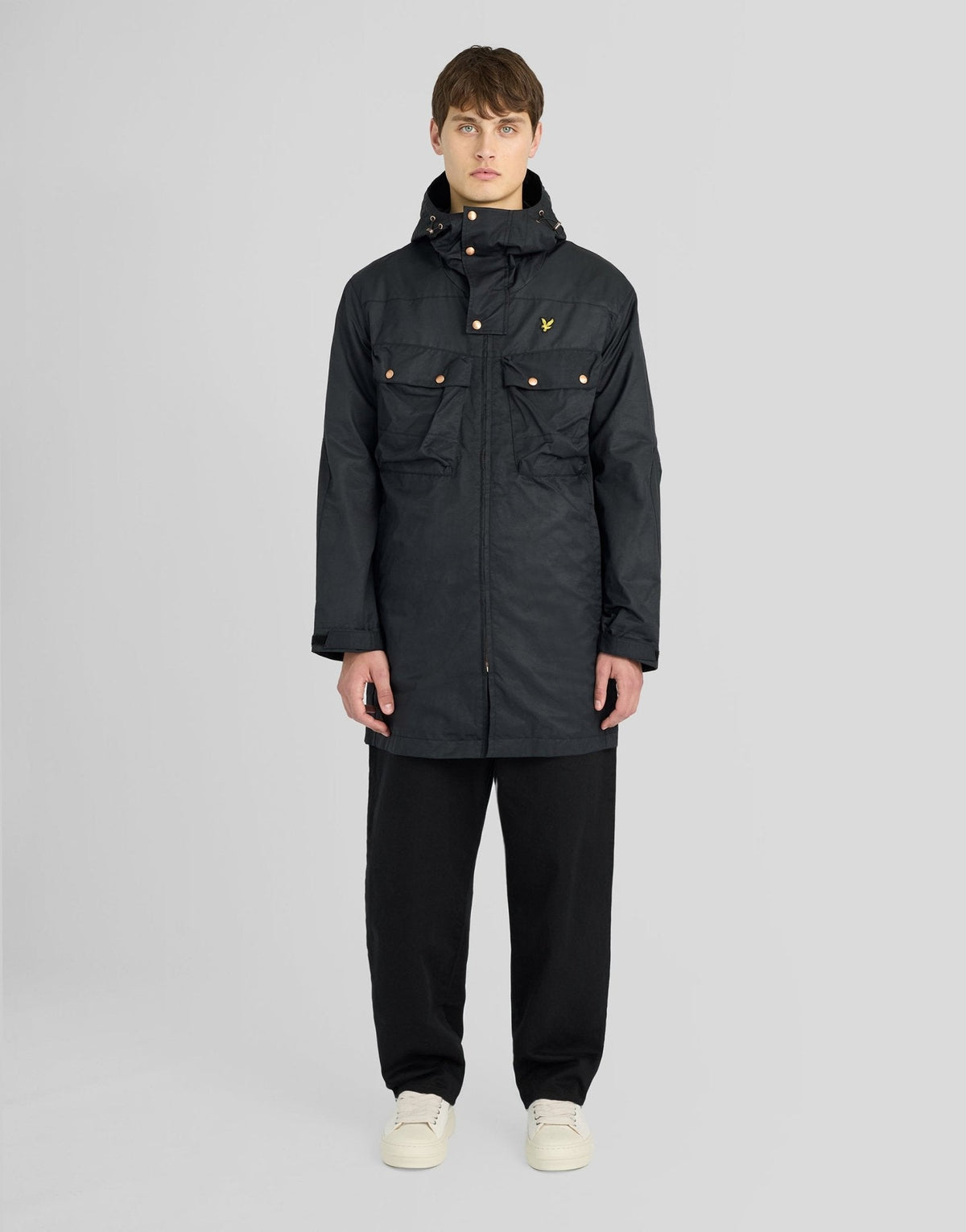 Lyle & Scott – Waxed Guard Parka – Jet Black