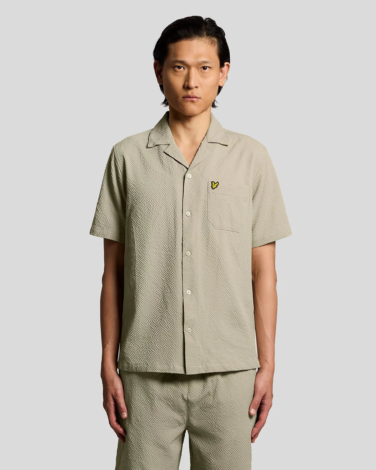 Textured Resort Shirt Lyle & Scott - Savona Clay