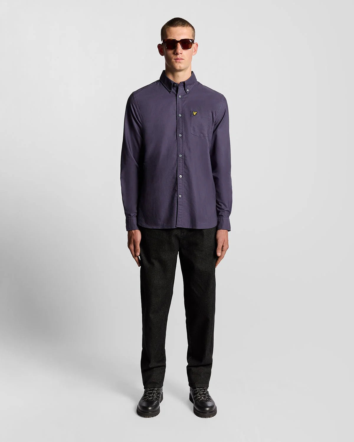Plain Oxford Shirt Lyle & Scott AW25 - Graystone